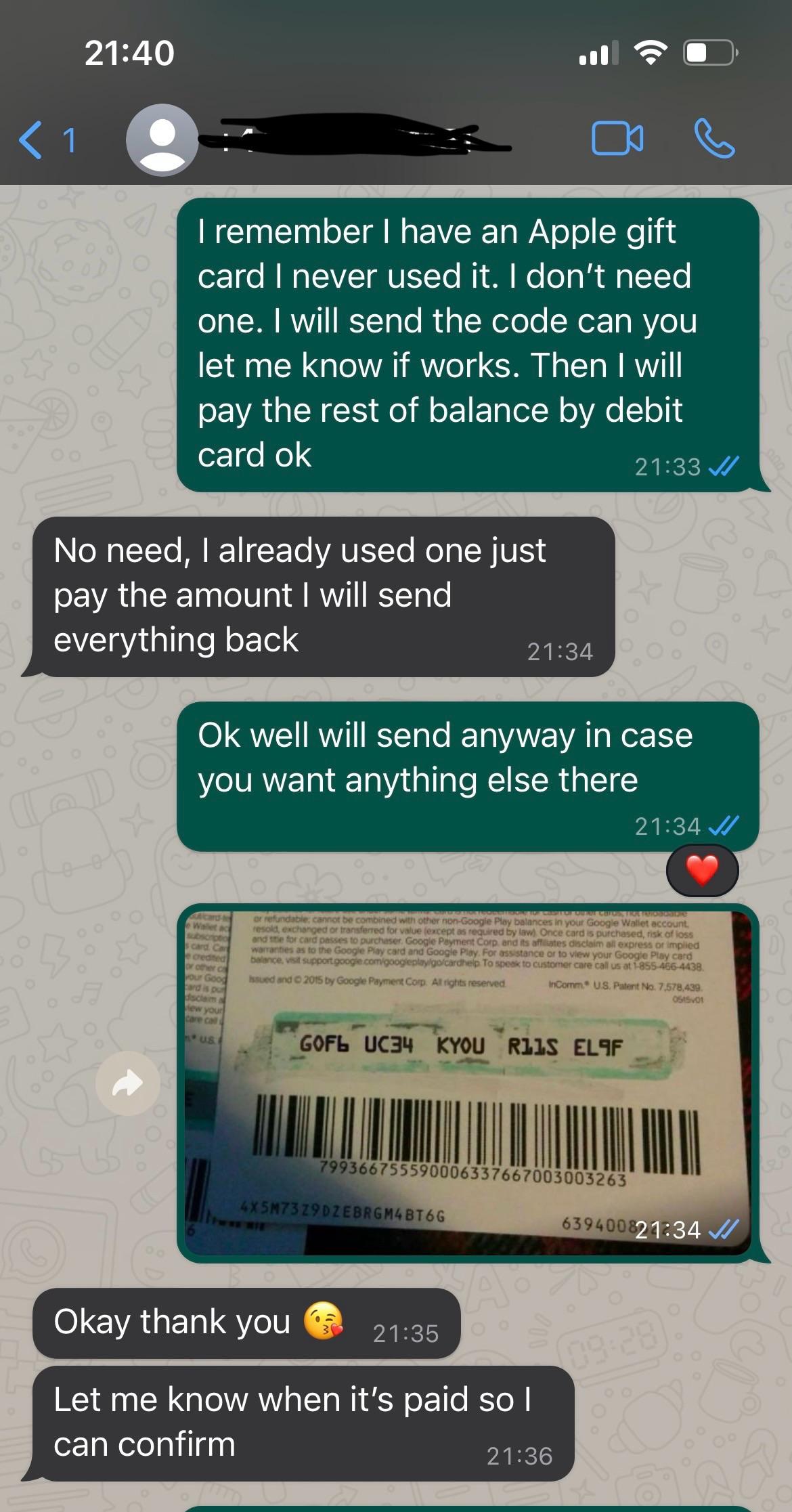 Scambaiting text conversation showing a scammer attempting to solicit money for a fake invoice