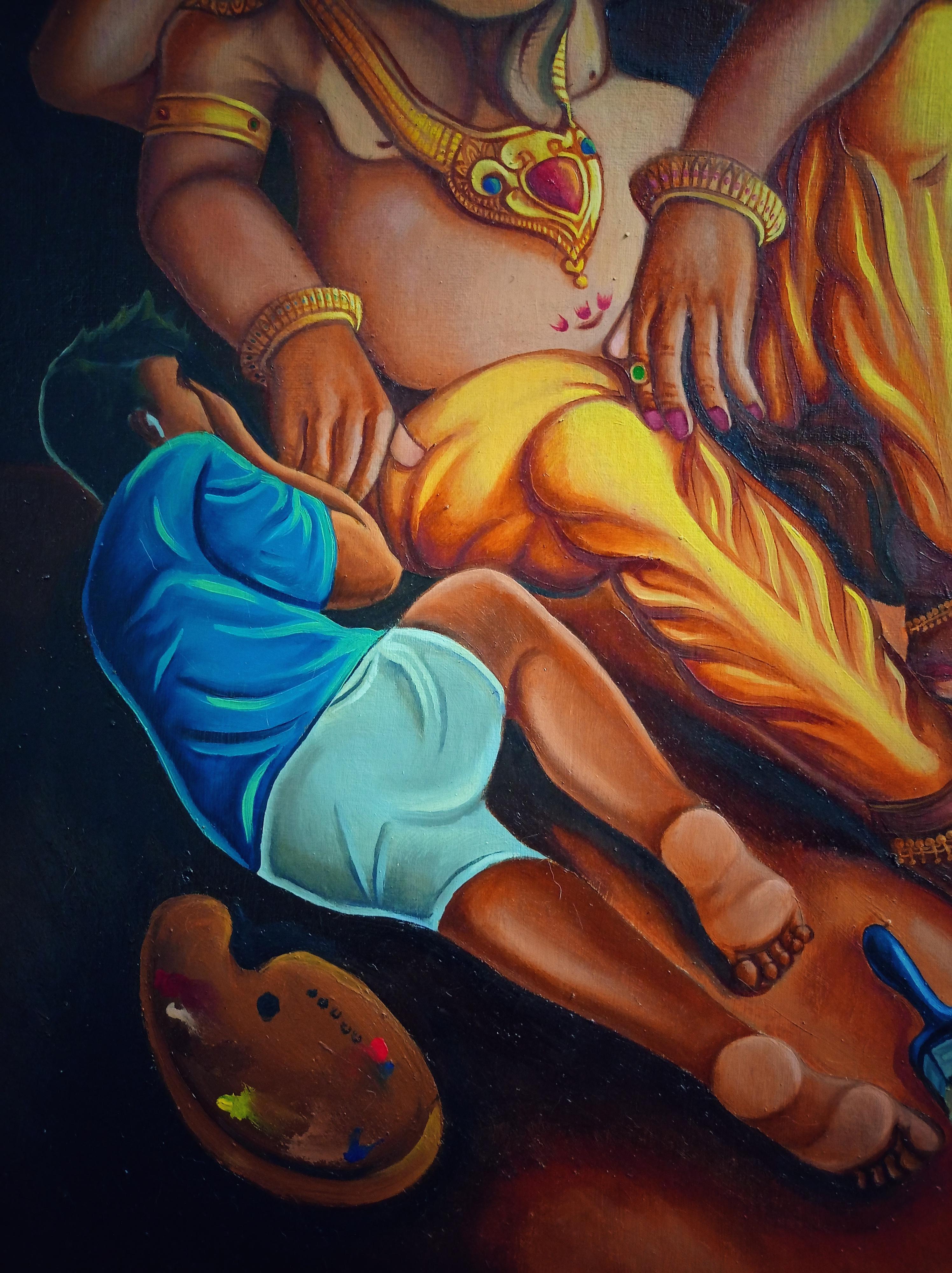 'My Safest Place' concept painting.Oils. 18x24