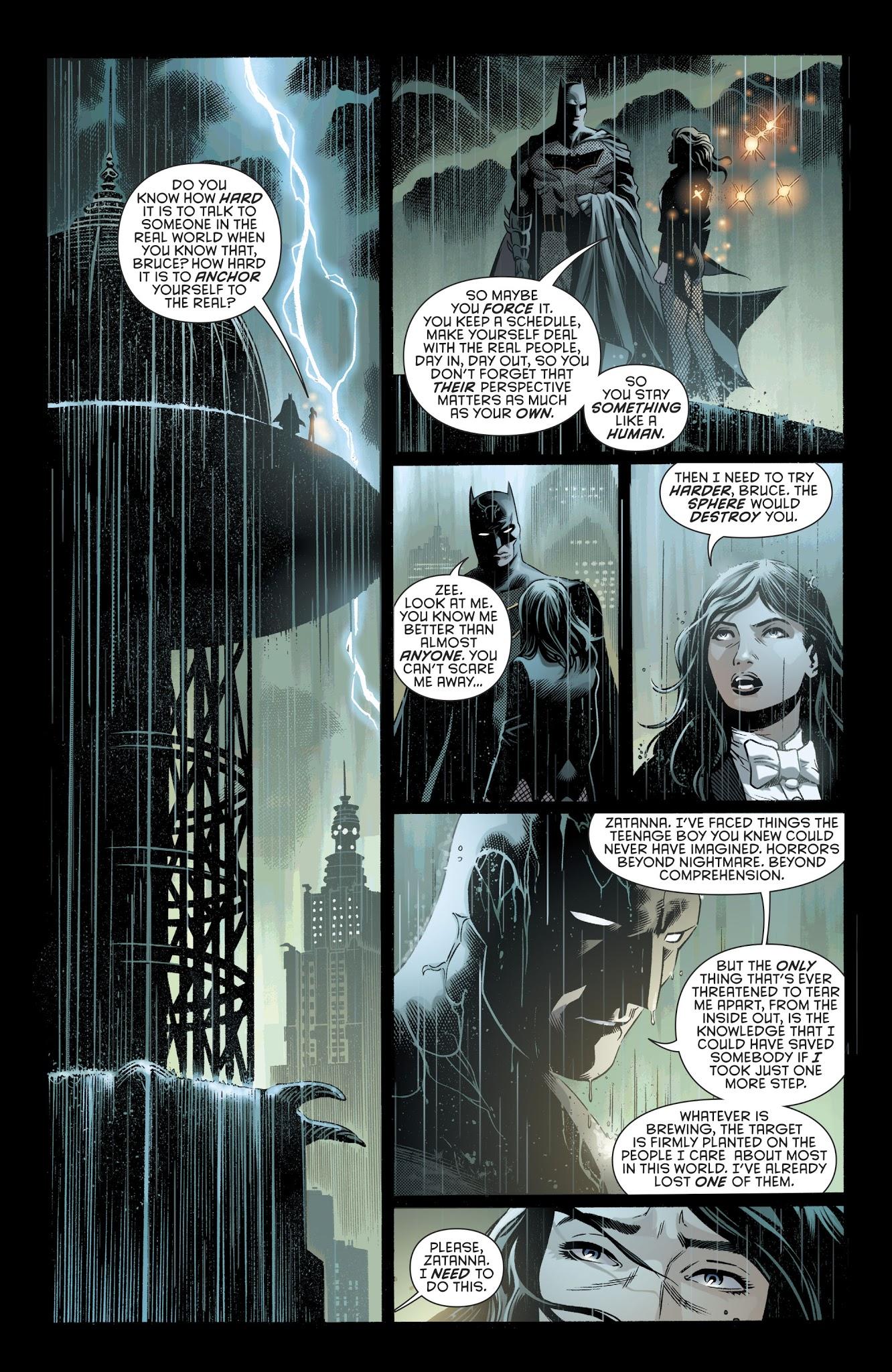 [Comic Excerpt] Zatanna & Bruce talk about the cost and dangerous ...