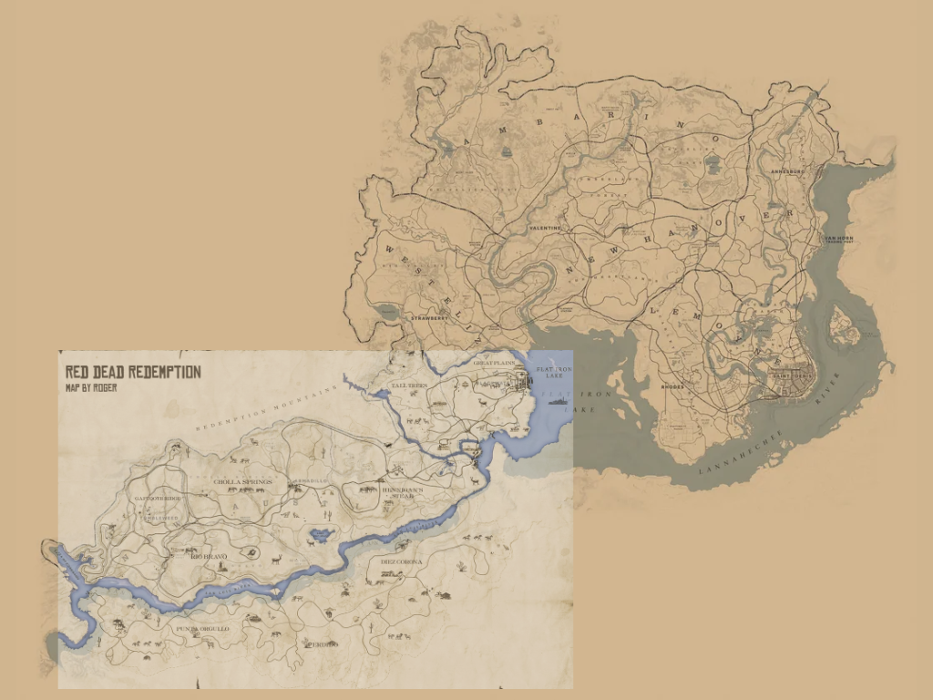 I made a combined map of rdr1 and rdr2, I know others also made this ...