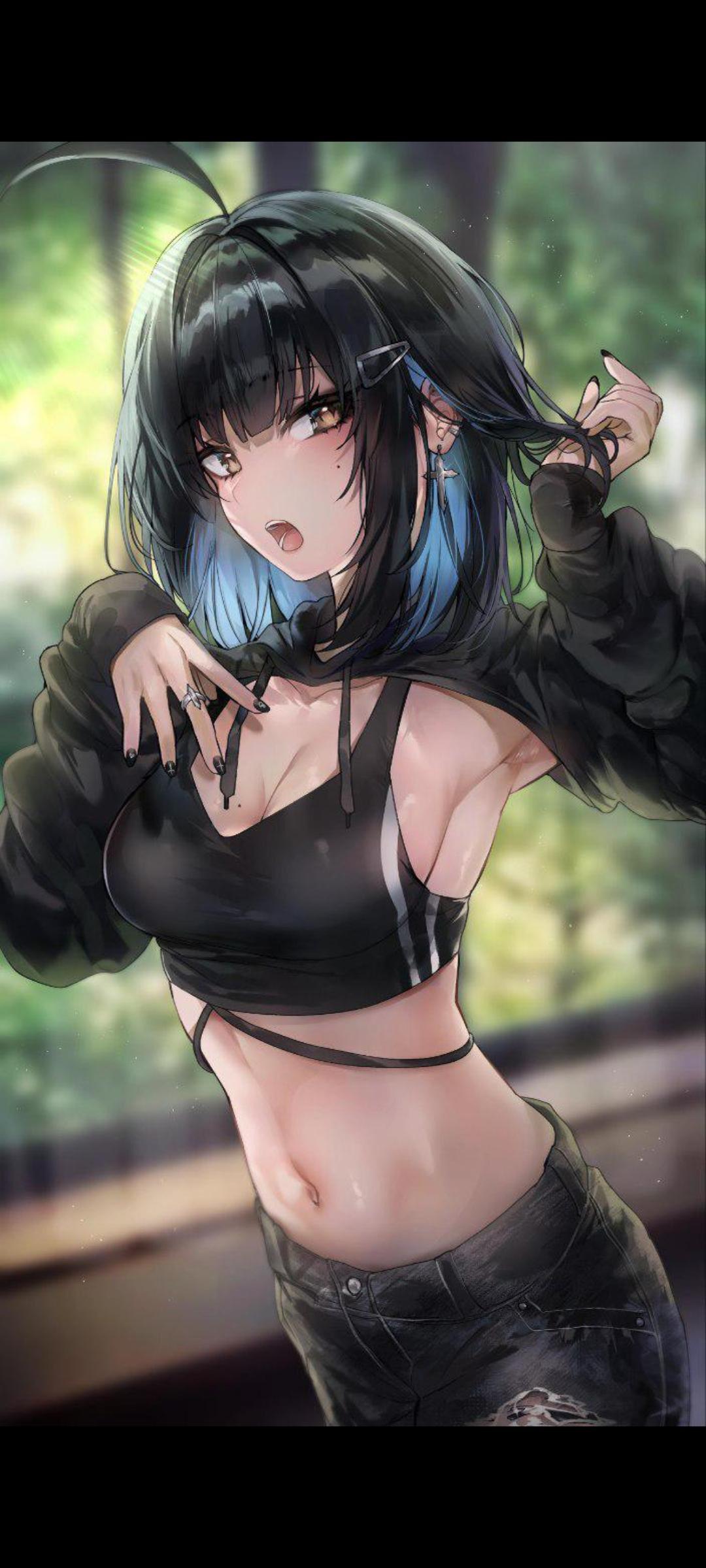 Busty anime catgirls and girls in lingerie, bikinis, and bodysuits with various hair colors.