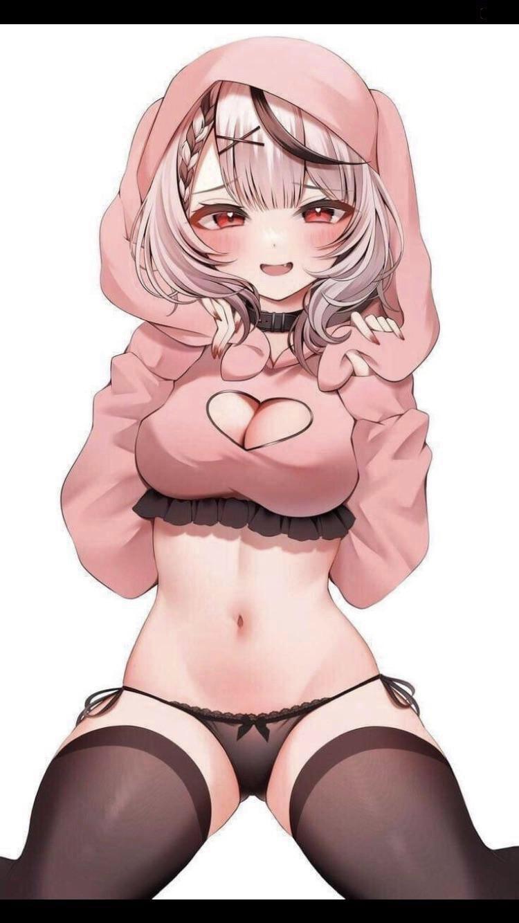 Busty anime catgirls and girls in lingerie, bikinis, and bodysuits with various hair colors.
