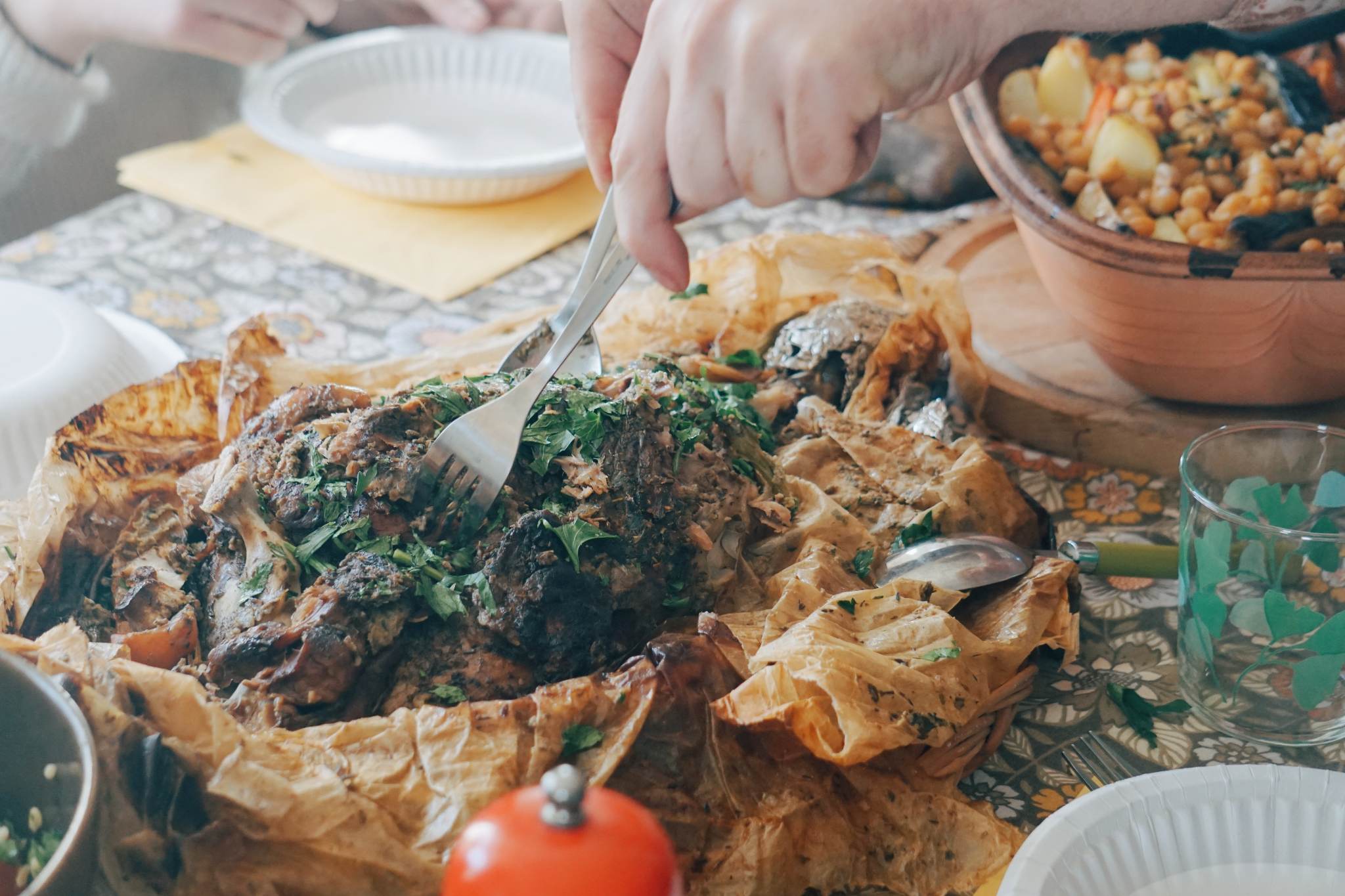 [Homemade] Lamb leg cooked in earth oven | Scrolller