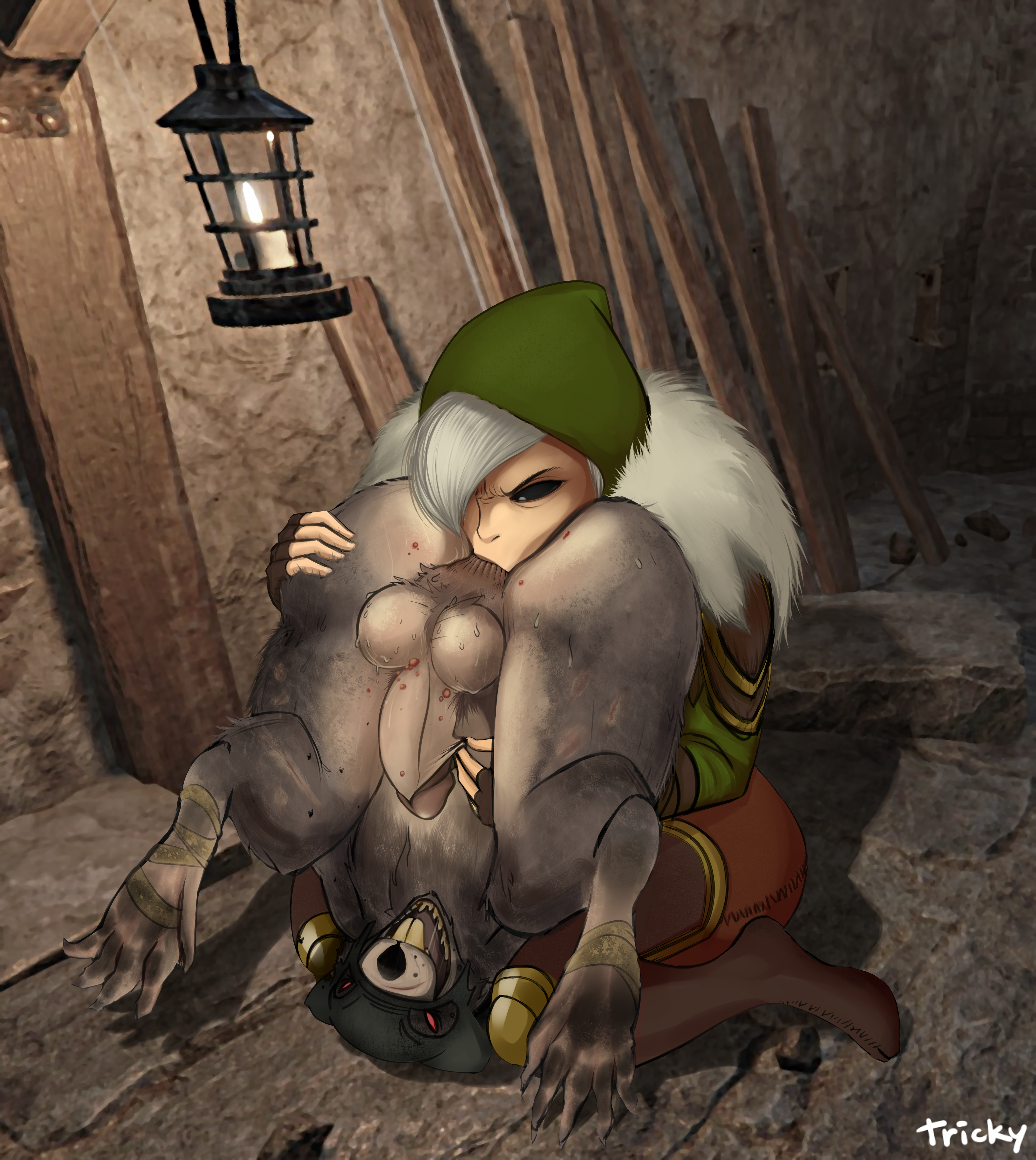 Muscular anthropomorphic Skaven rat characters in suggestive poses, featuring futanari and digital art sketches.