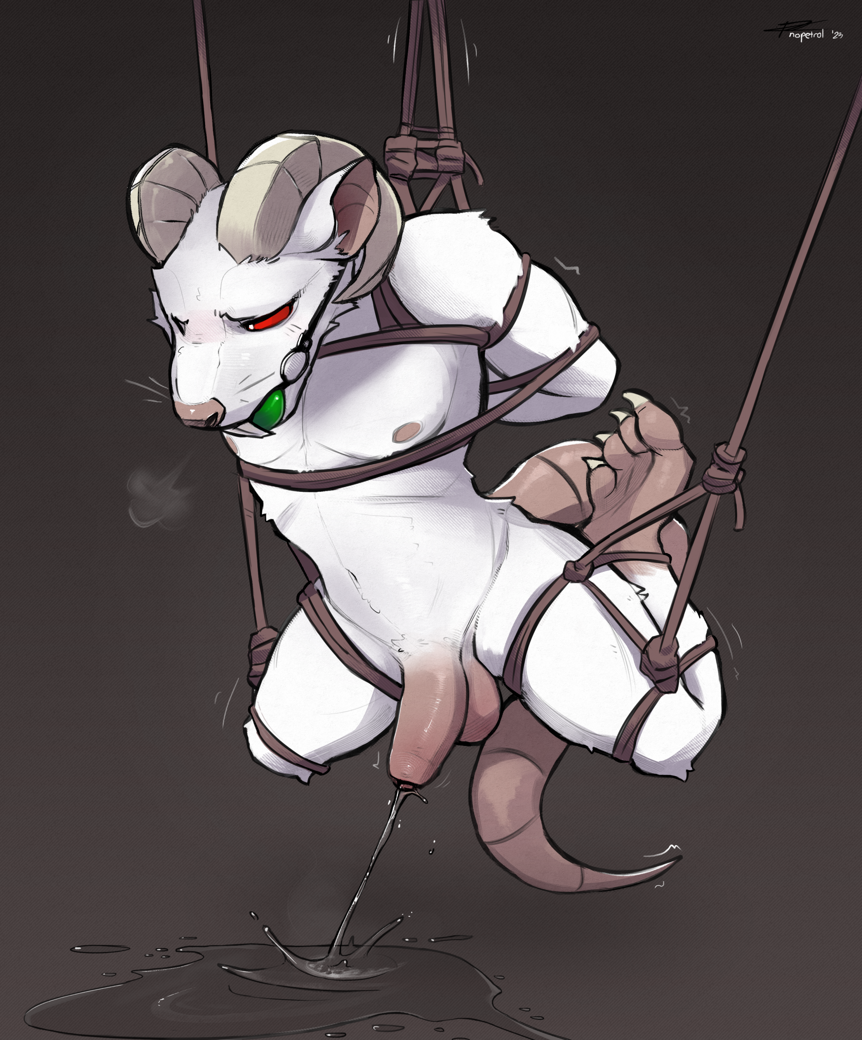 Muscular anthropomorphic Skaven rat characters in suggestive poses, featuring futanari and digital art sketches.