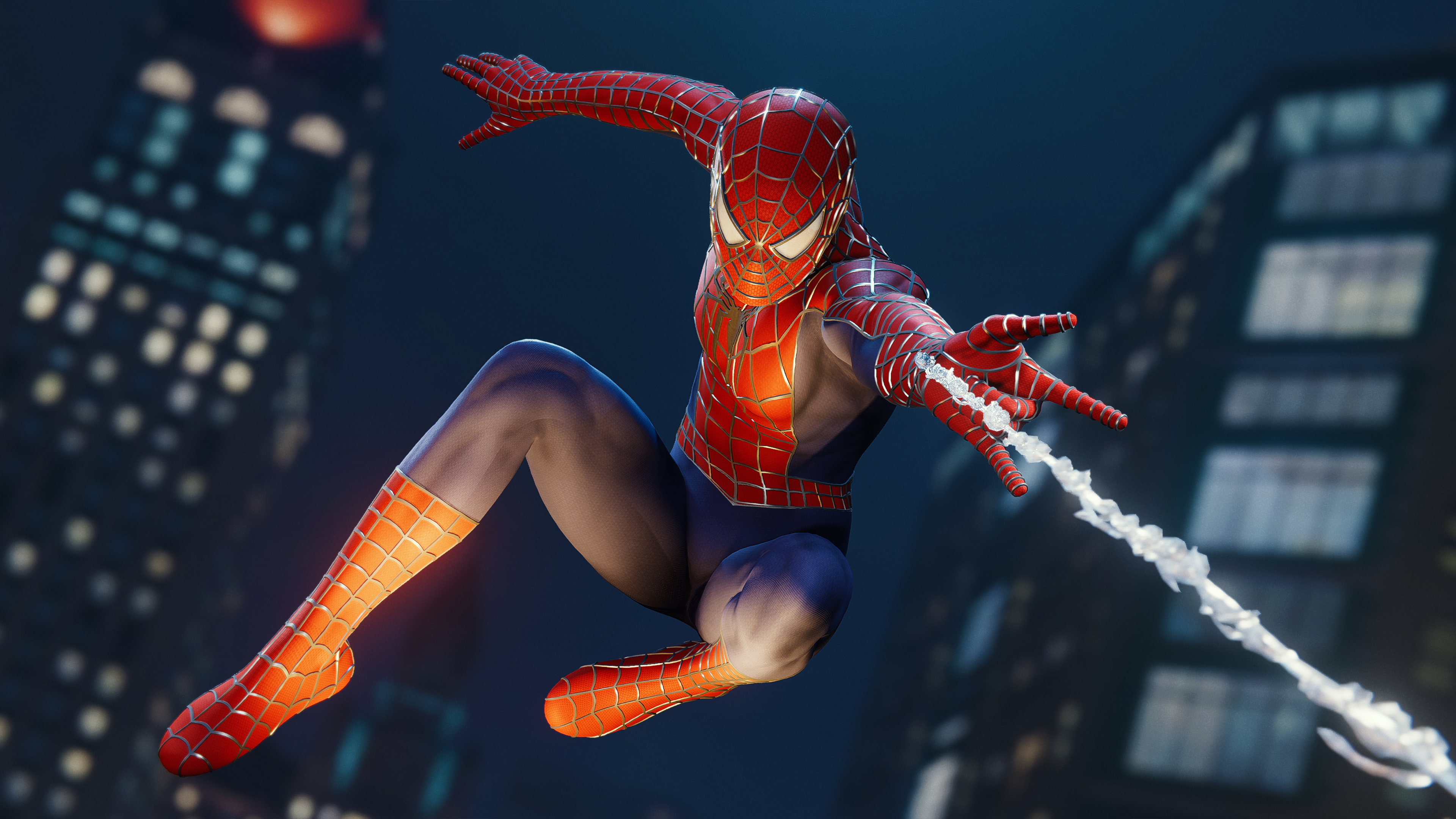 Raimi Suit Spider-Man [Night Shots] (Spider-Man PC) [3840x2160] | Scrolller