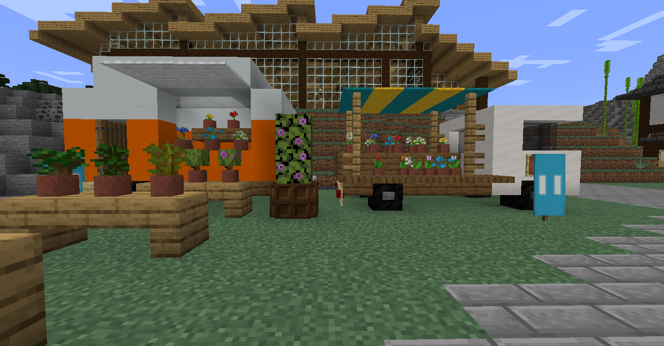 I brought a flower truck to my town. I really wish they have a bigger flower pot but I did my best to make it colourful. Tell me what you think :)