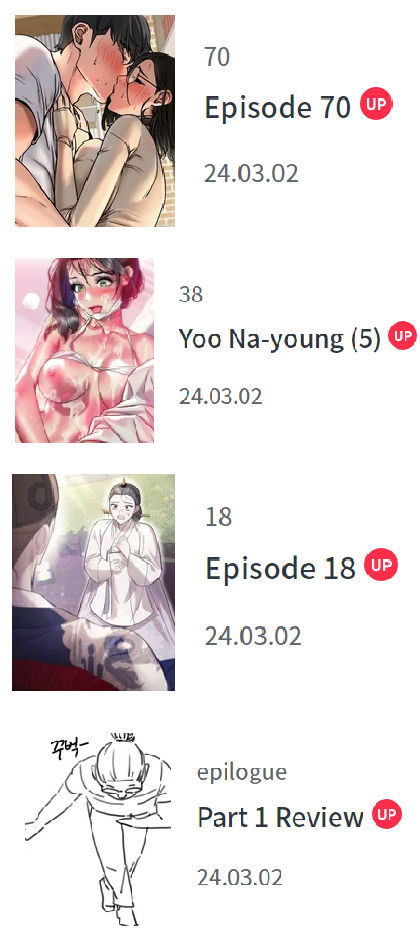 Pornhwa and hentai anime art featuring busty Asian women in ecchi poses and ahegao expressions.