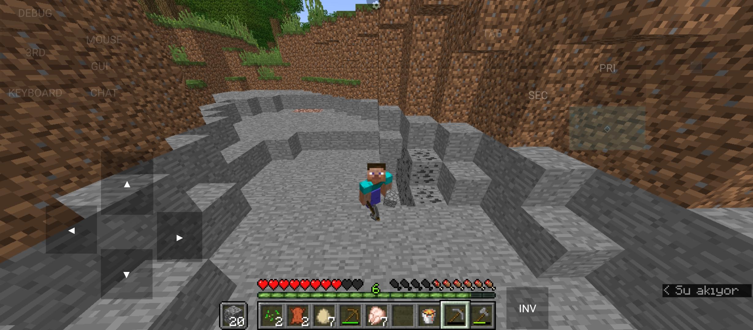 Minecraft survival builds featuring a starter base and a blocky avatar with a blue shirt fighting zombies and skeletons