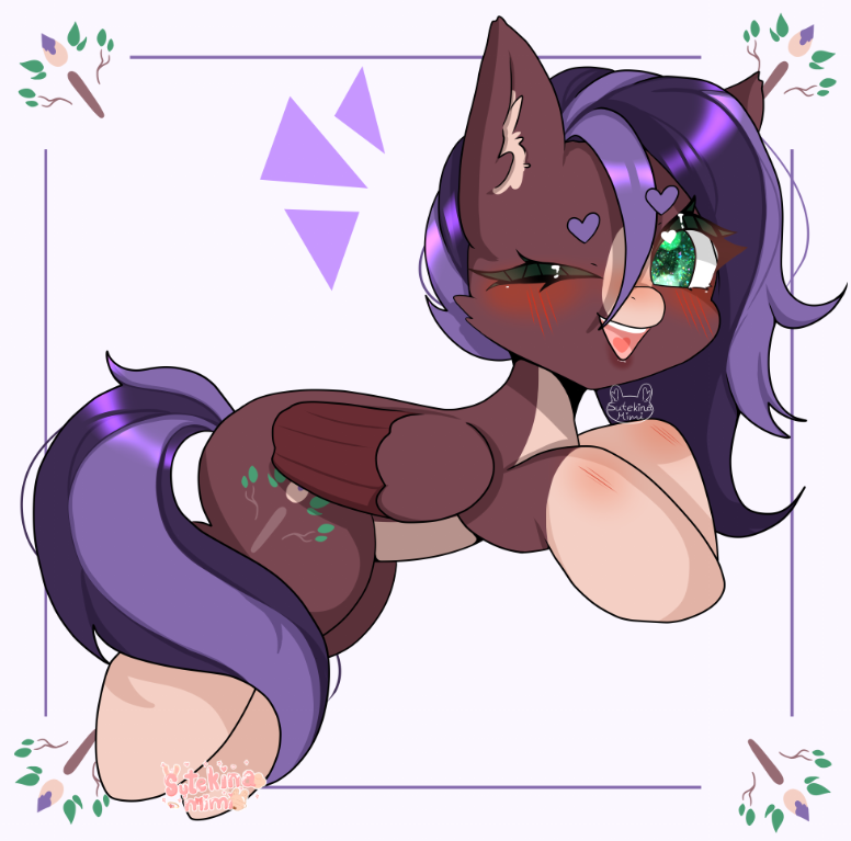 Anthropomorphic My Little Pony fan art by Sutekinamimi featuring Kicking Mimi on plain backgrounds.