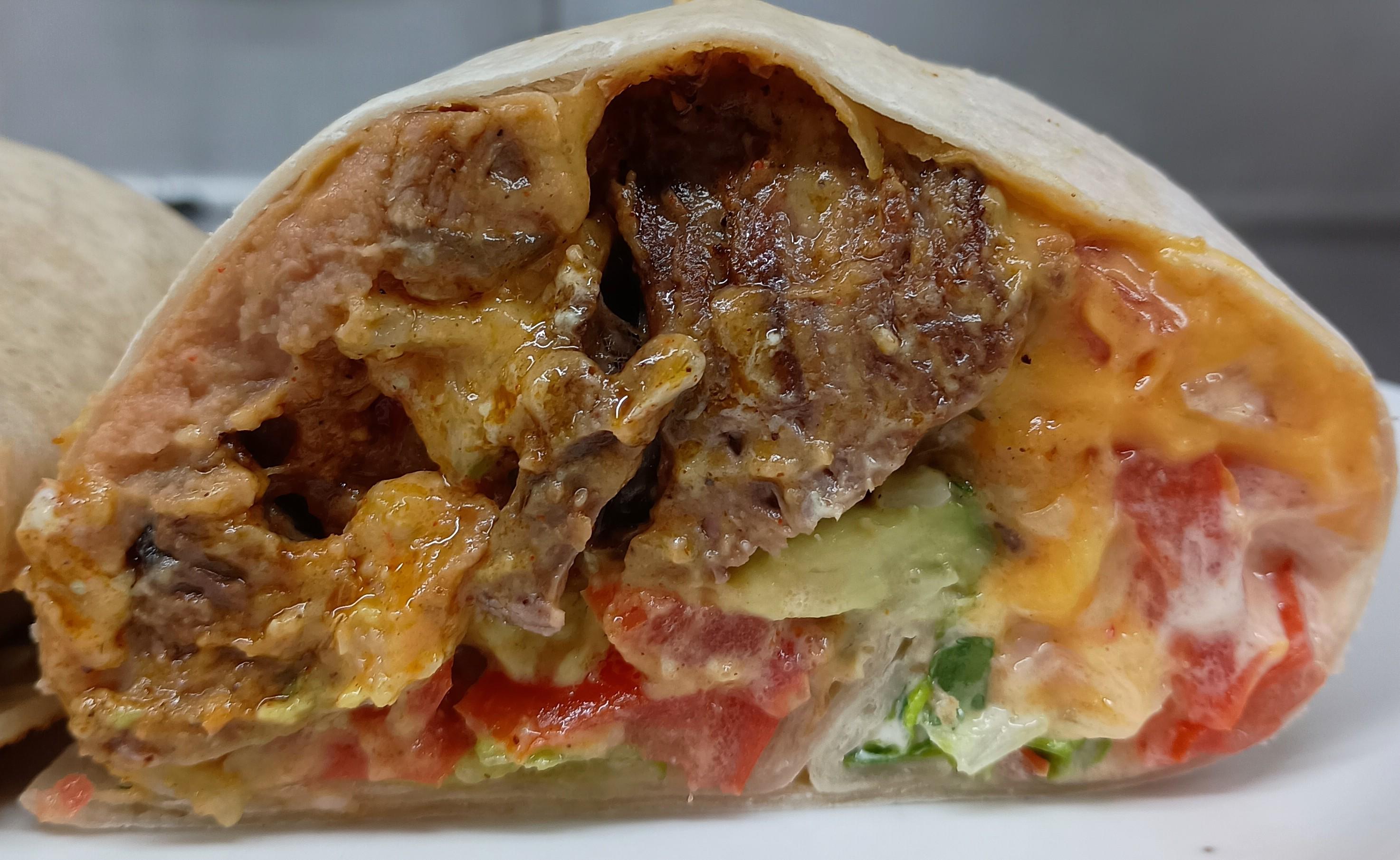[i ate] Burrito with: Refried Beans and Nacho Cheese, Taco seasoned ...