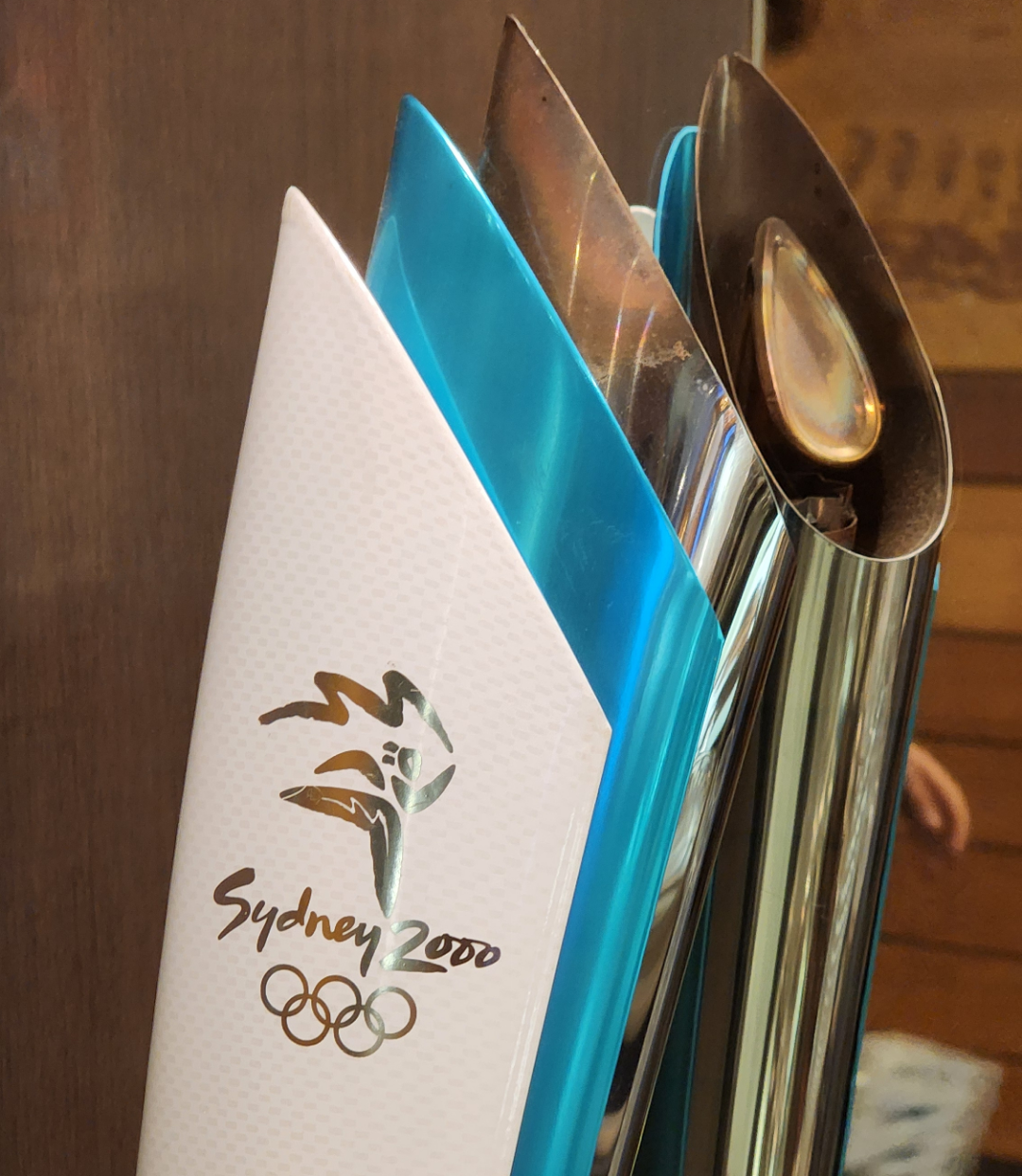 Sydney 2000 Olympic torch and commemorative plaque presented to the Sydney Rowing Club