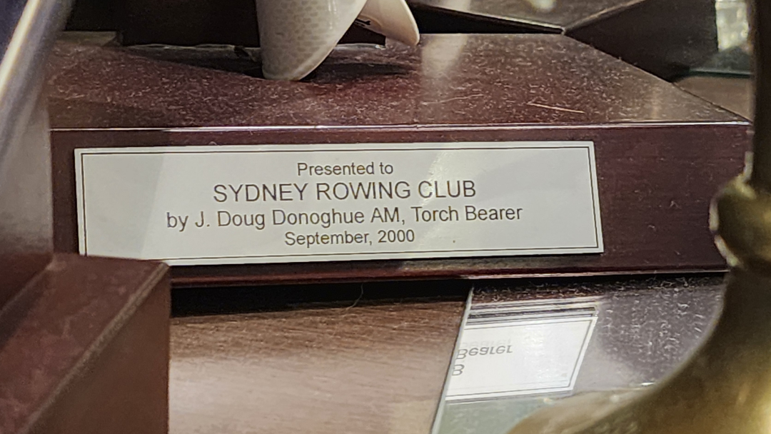Sydney 2000 Olympics torch at Sydney Rowing club