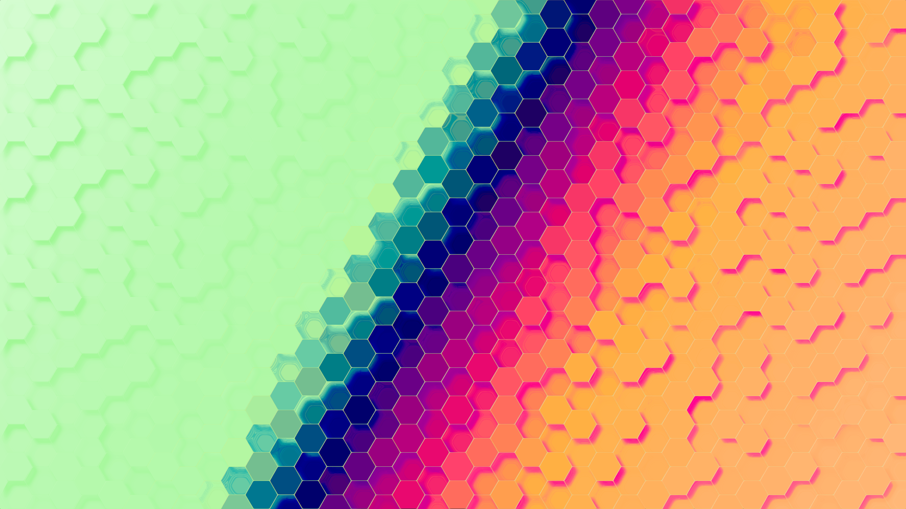 Hexagonal Gradients Two [3840x2160] | Scrolller
