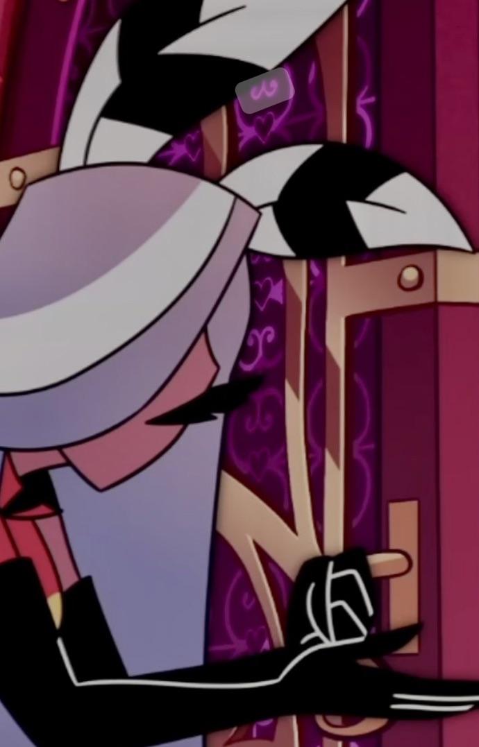 Hazbin Hotel fan art of three busty anthropomorphic monster girls with horns and animal ears in a red-lit interior.