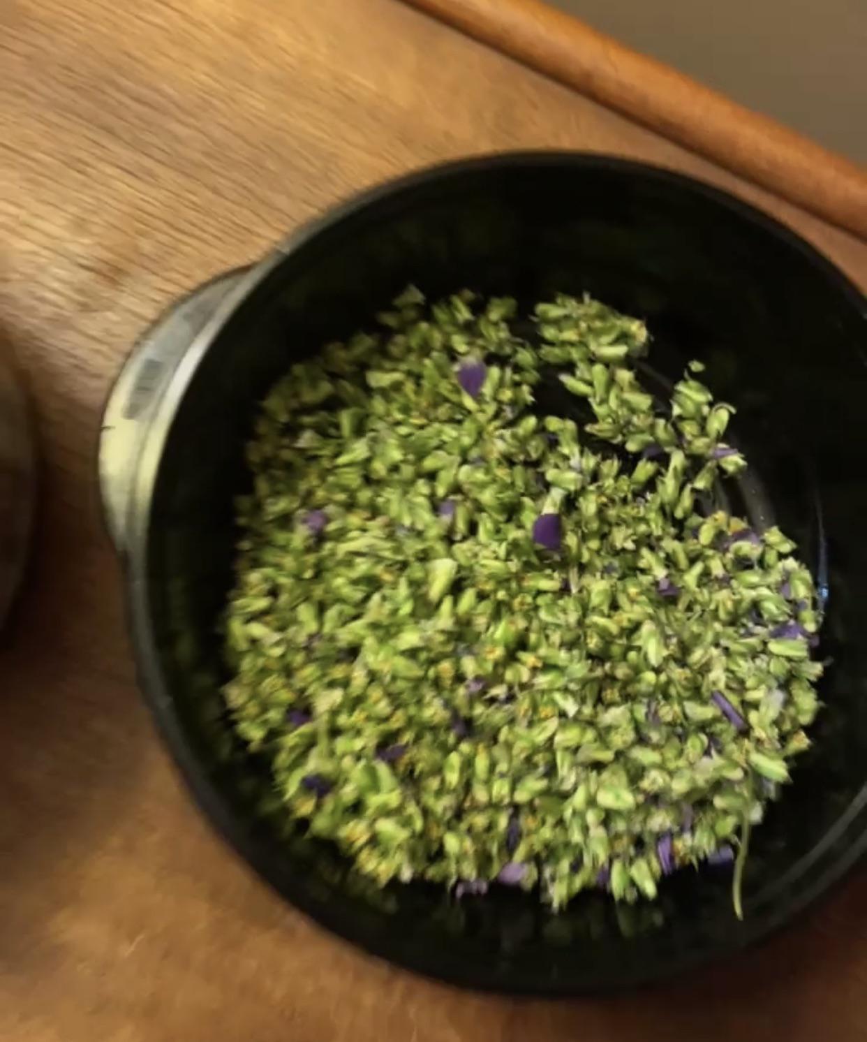 Wild violet simple syrup