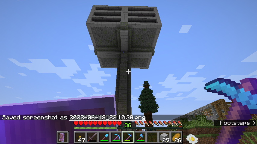 I made a Mob Farm which will be connected to a Sculk Farm. At the moment, it's a Sculk Carver. So, I'm gaining XP as I'm digging out the room for the Sculk Farm. I may use this place to create more carvers.