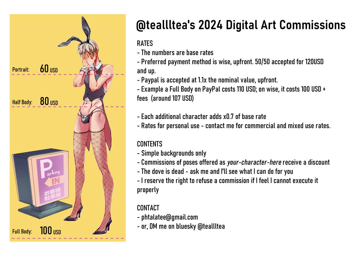 [FOR HIRE] Character design & illustration | Fanarts | OCs | NSFW | Starting at 60USD