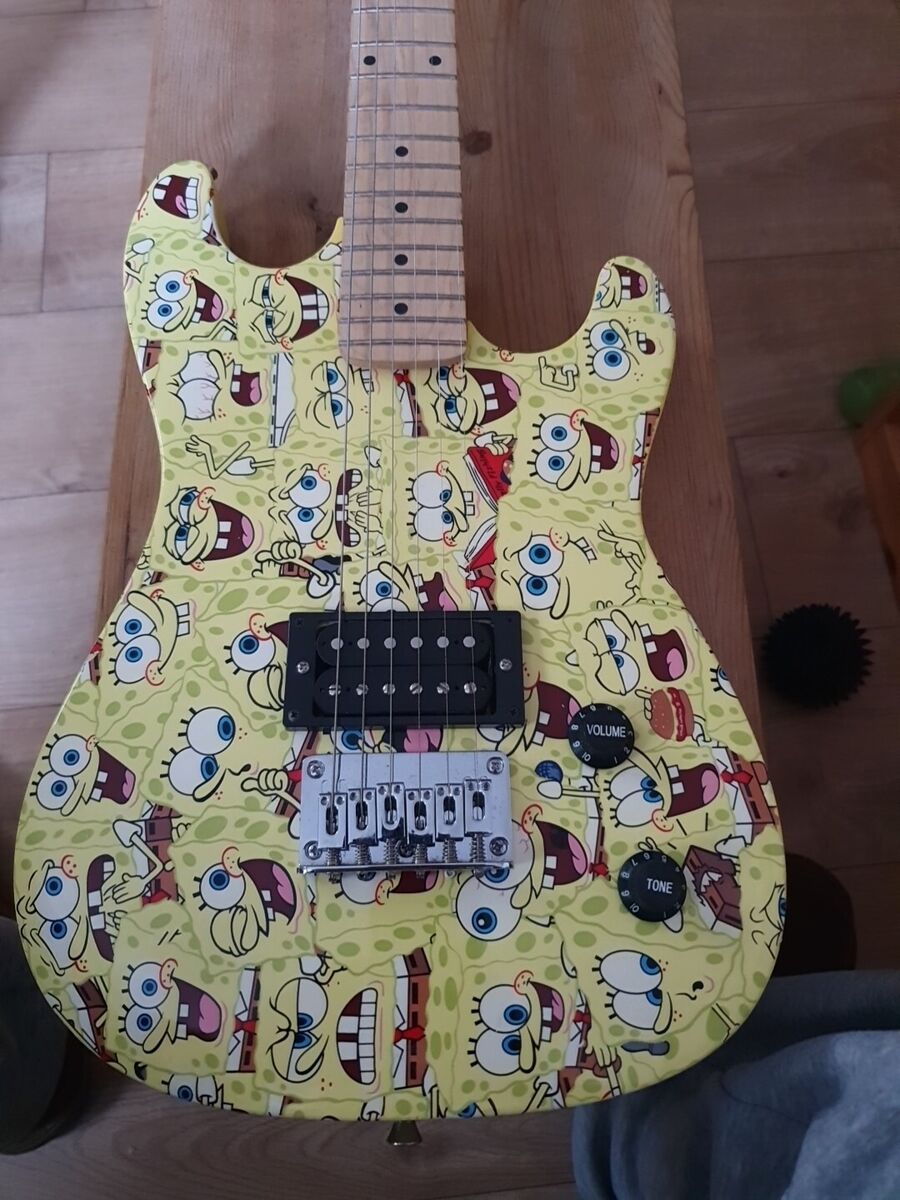 Y'all know where to find this cool ass SpongeBob guitar