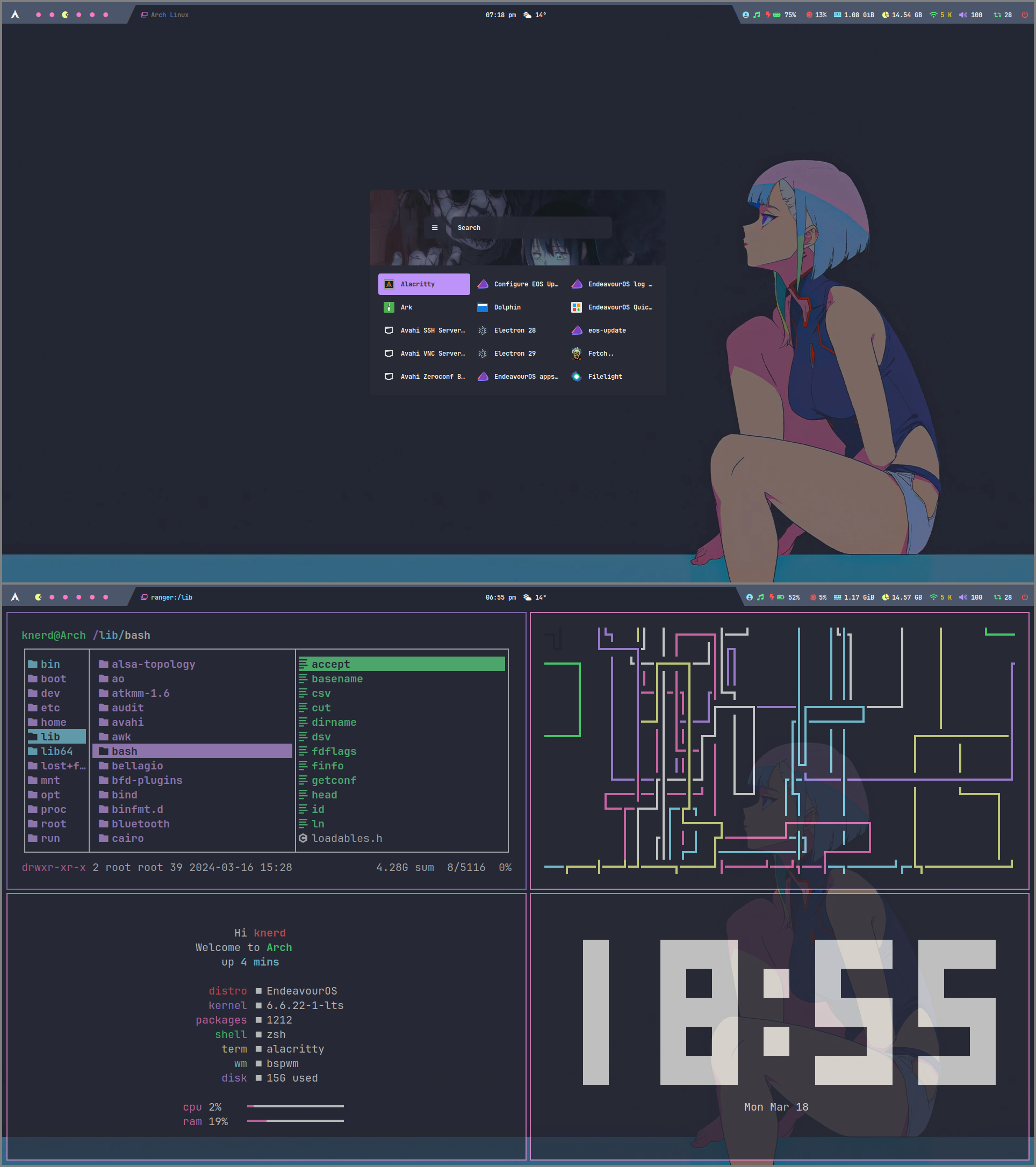 [BSPWM] Dracula looks good, First rice | Scrolller