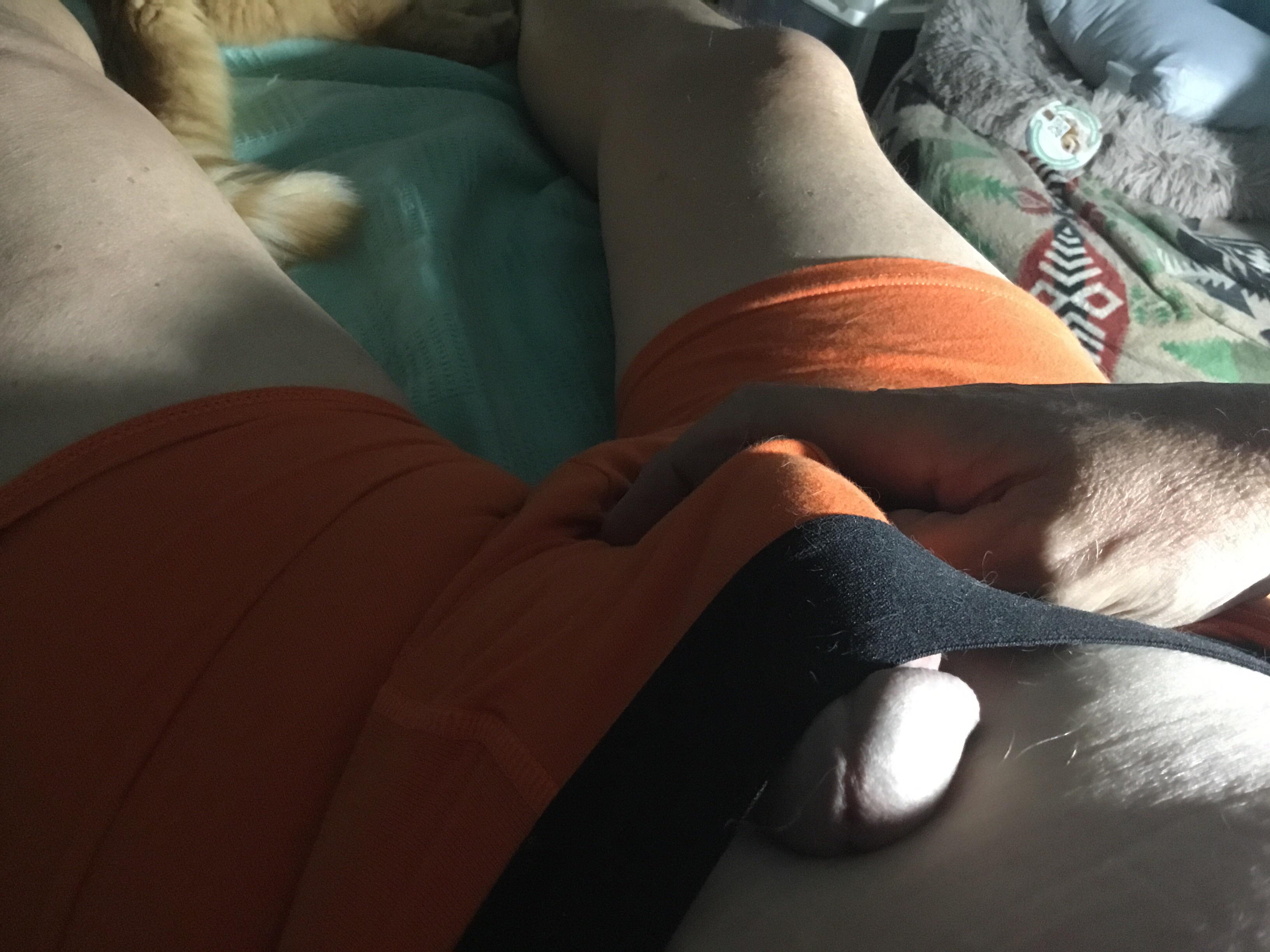 (61) Daddy sneaking his cock out in you room…shhhhh