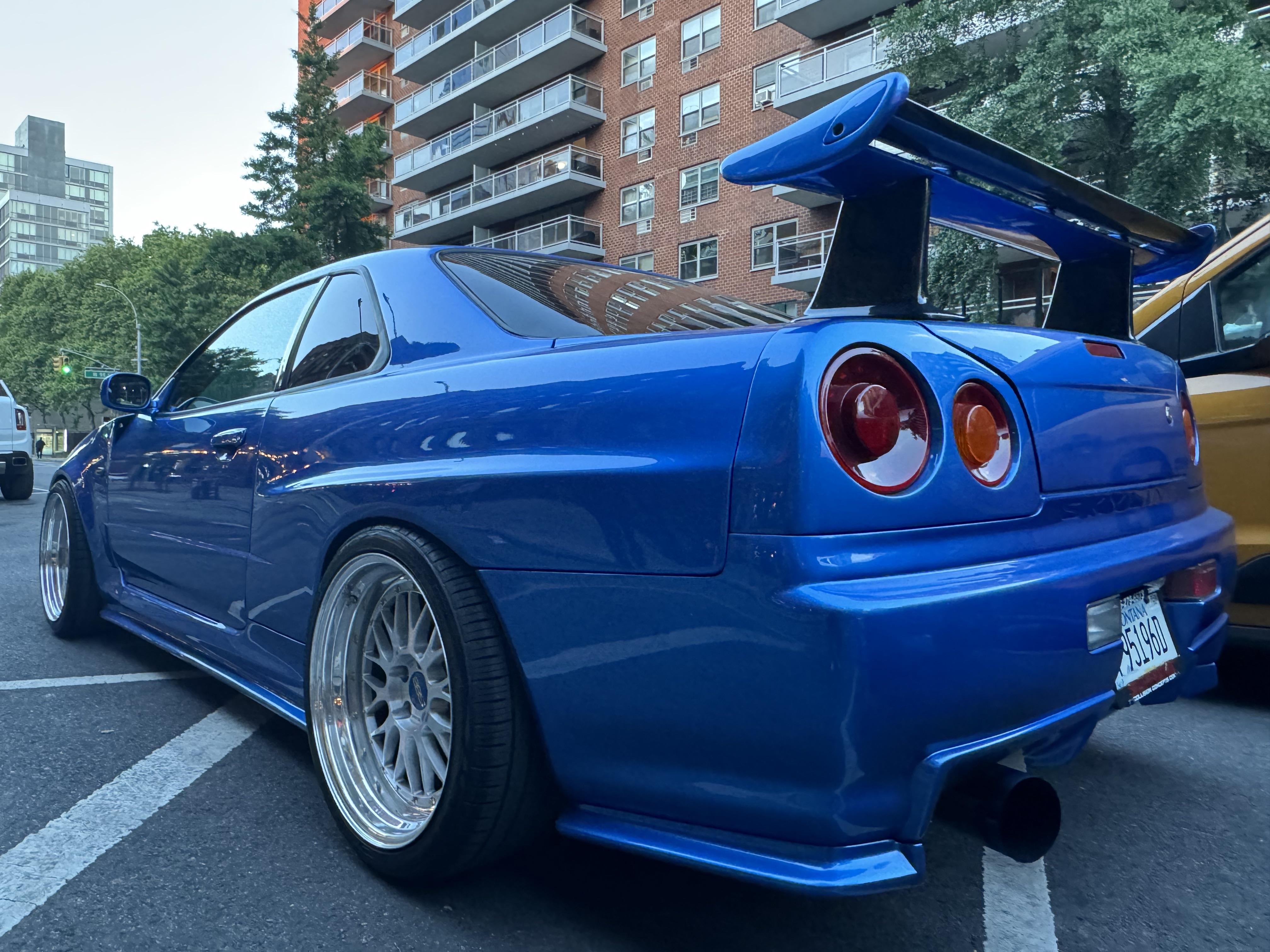 [R34 GTR, Tesla Cybertruck, RR Cullinan] on Amsterdam Ave this evening ...