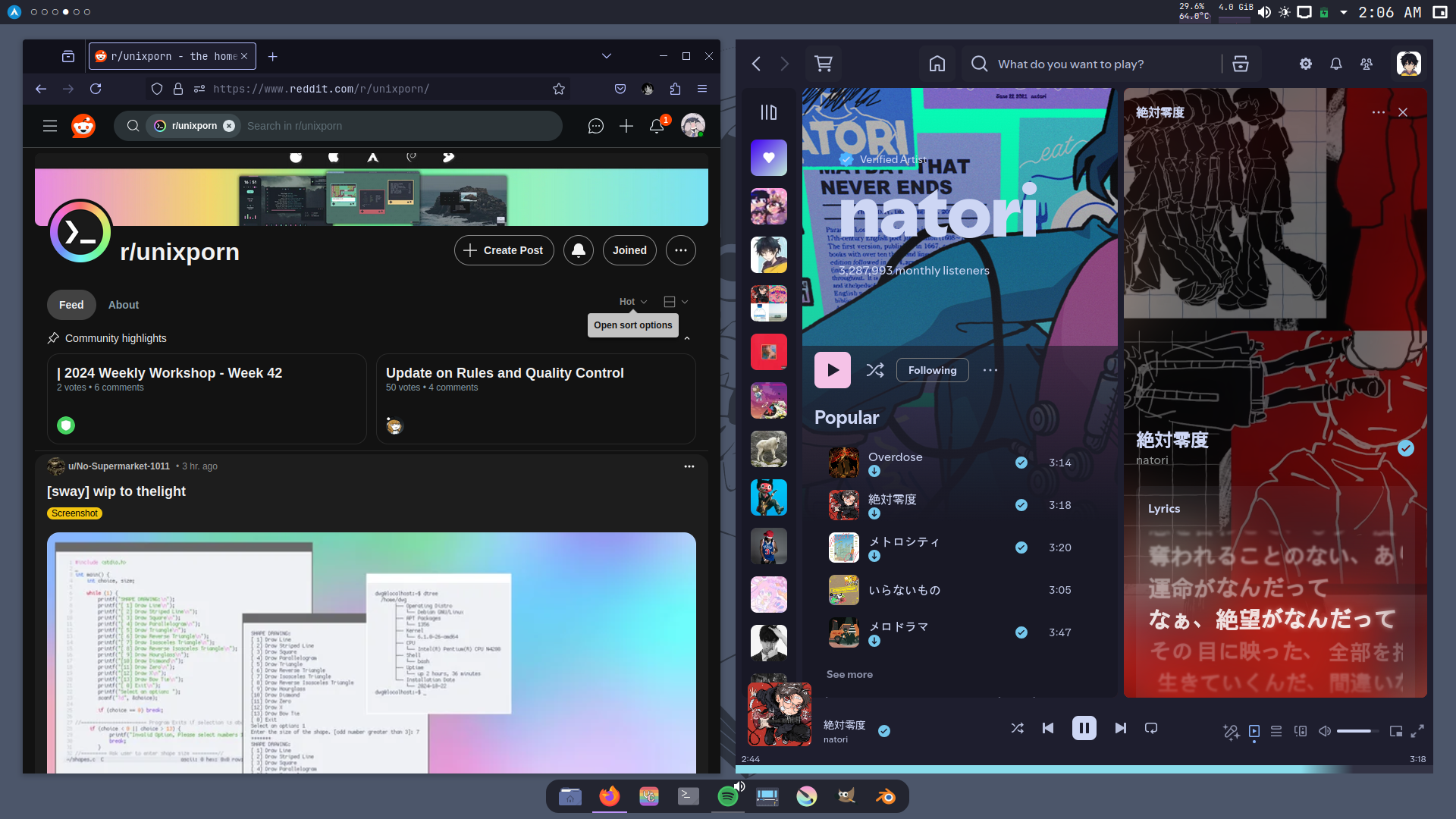[KDE Plasma] updated catppuccin + dracula rice on arch btw | Scrolller