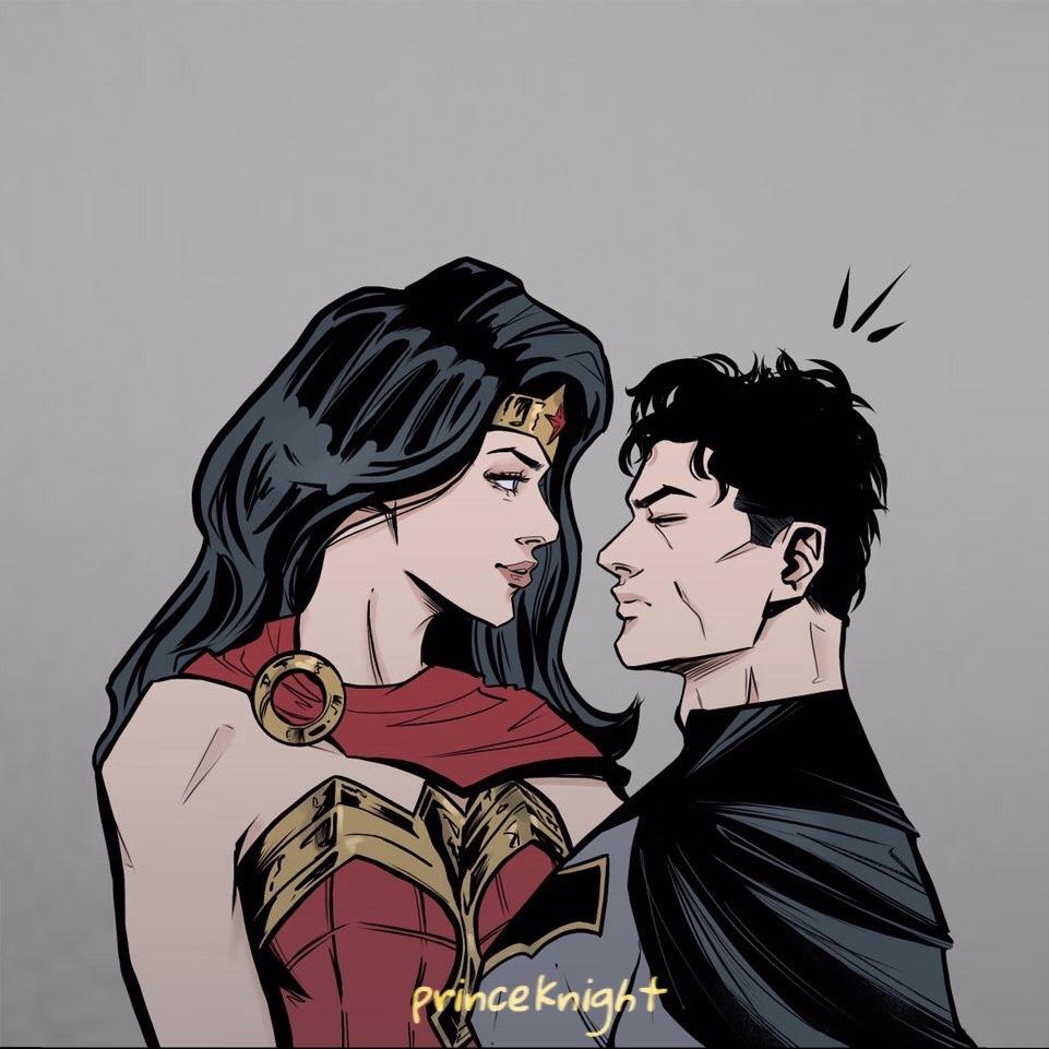 Batman and Wonderwoman by Princeknight.
