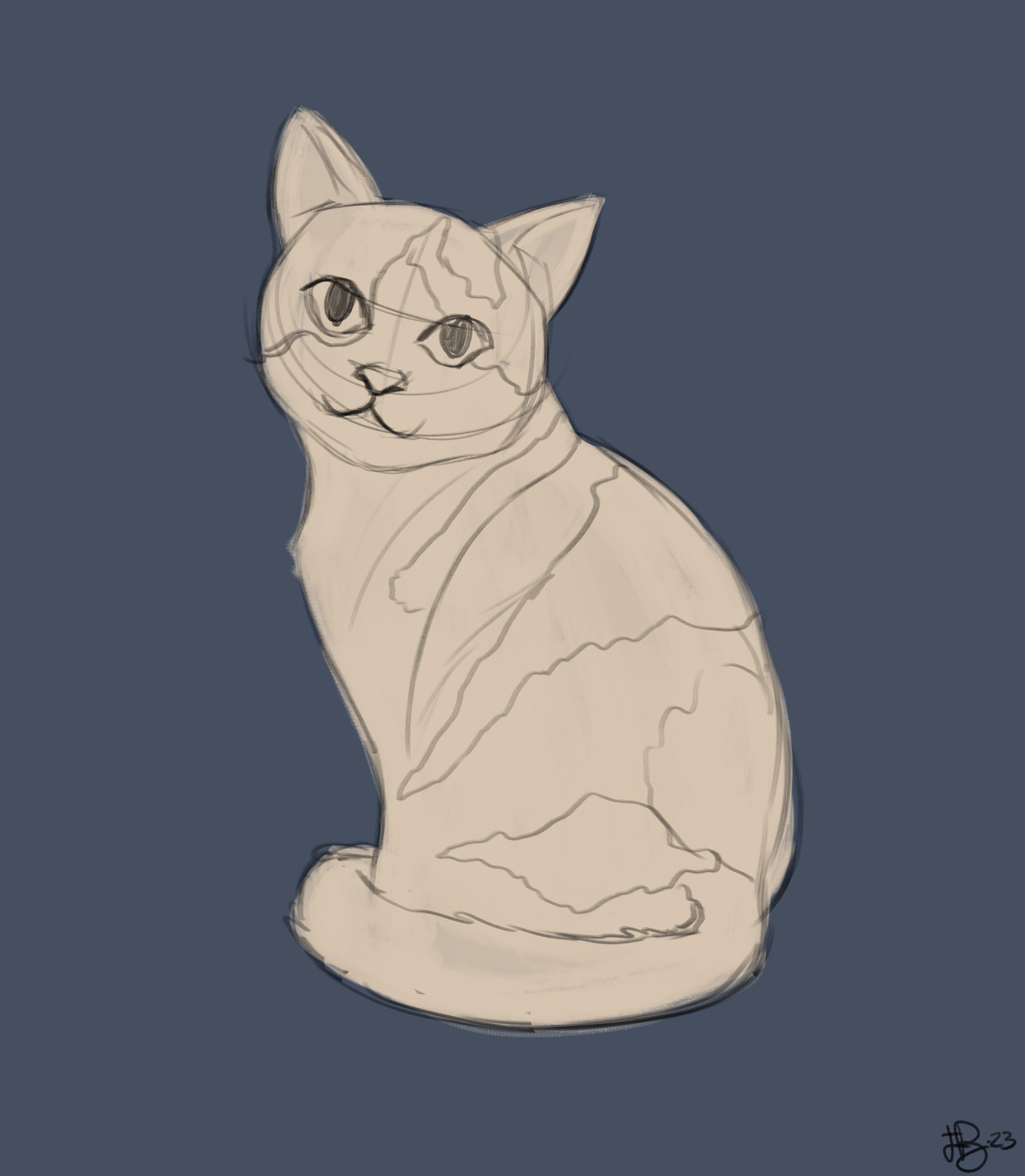 [OC] My name is Felipe and I make paintings of cats like this! Tell me ...
