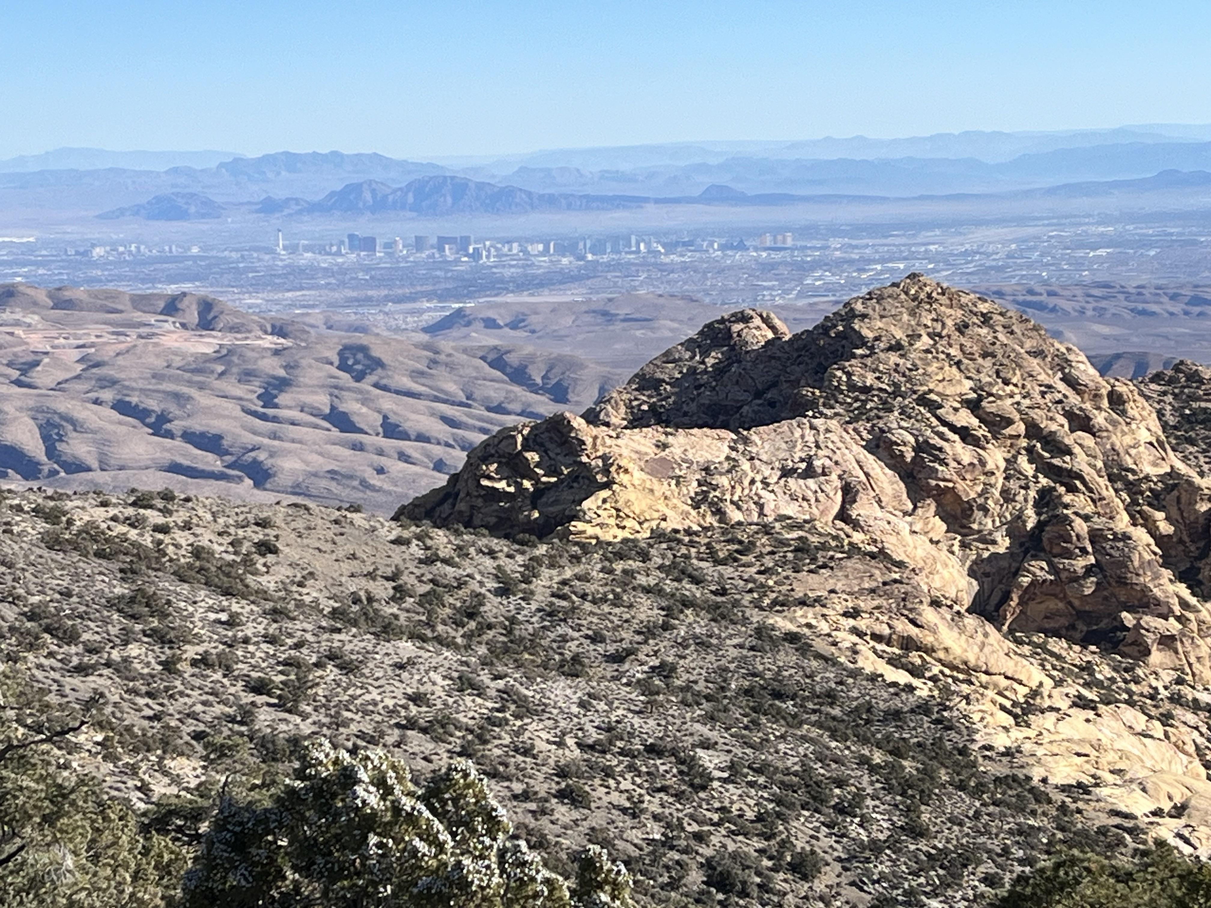 Views of Las Vegas from peaks on Mountain Springs Trail | Scrolller