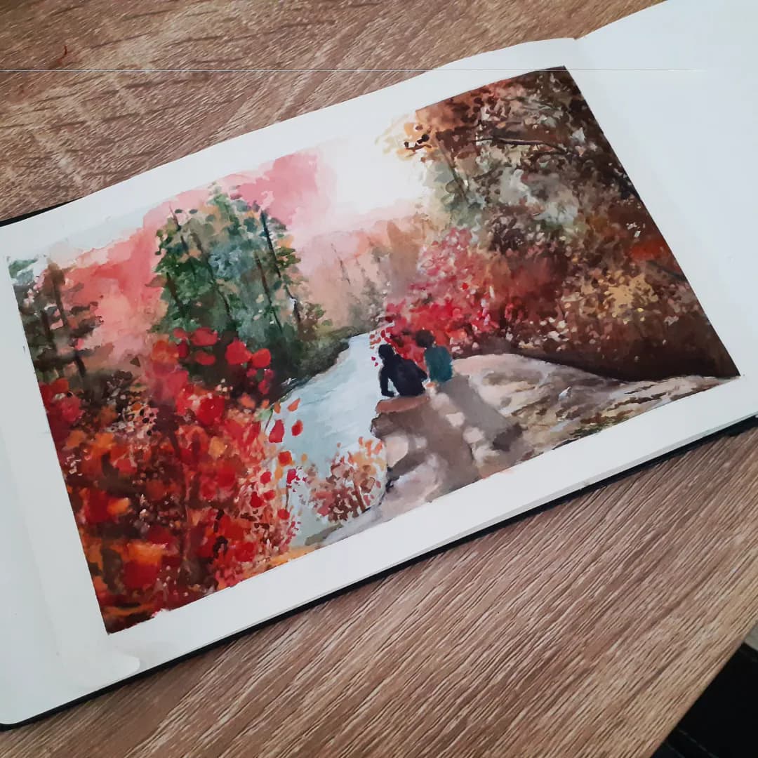 [No spoilers] My watercolor study of a scenery from LIS 2 | Scrolller