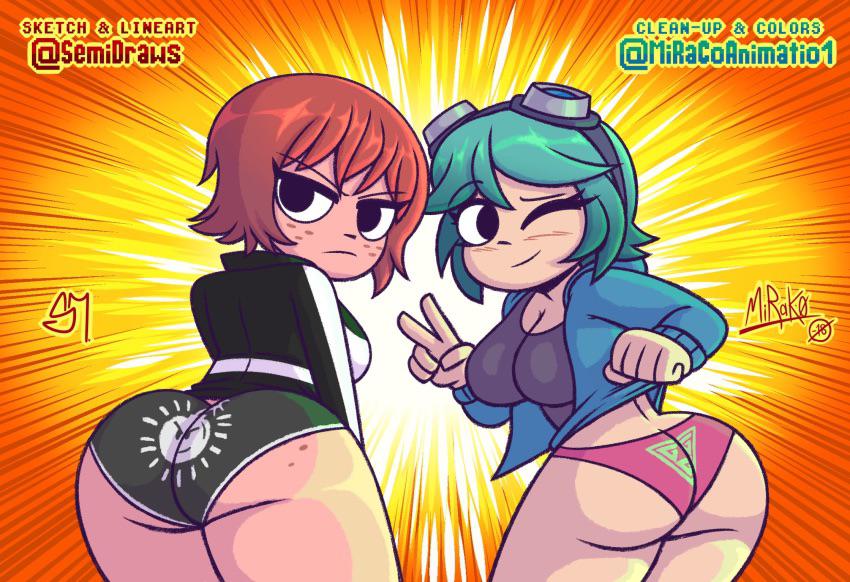Hentai digital art of Ramona and other curvy women in revealing clothing and nude poses.