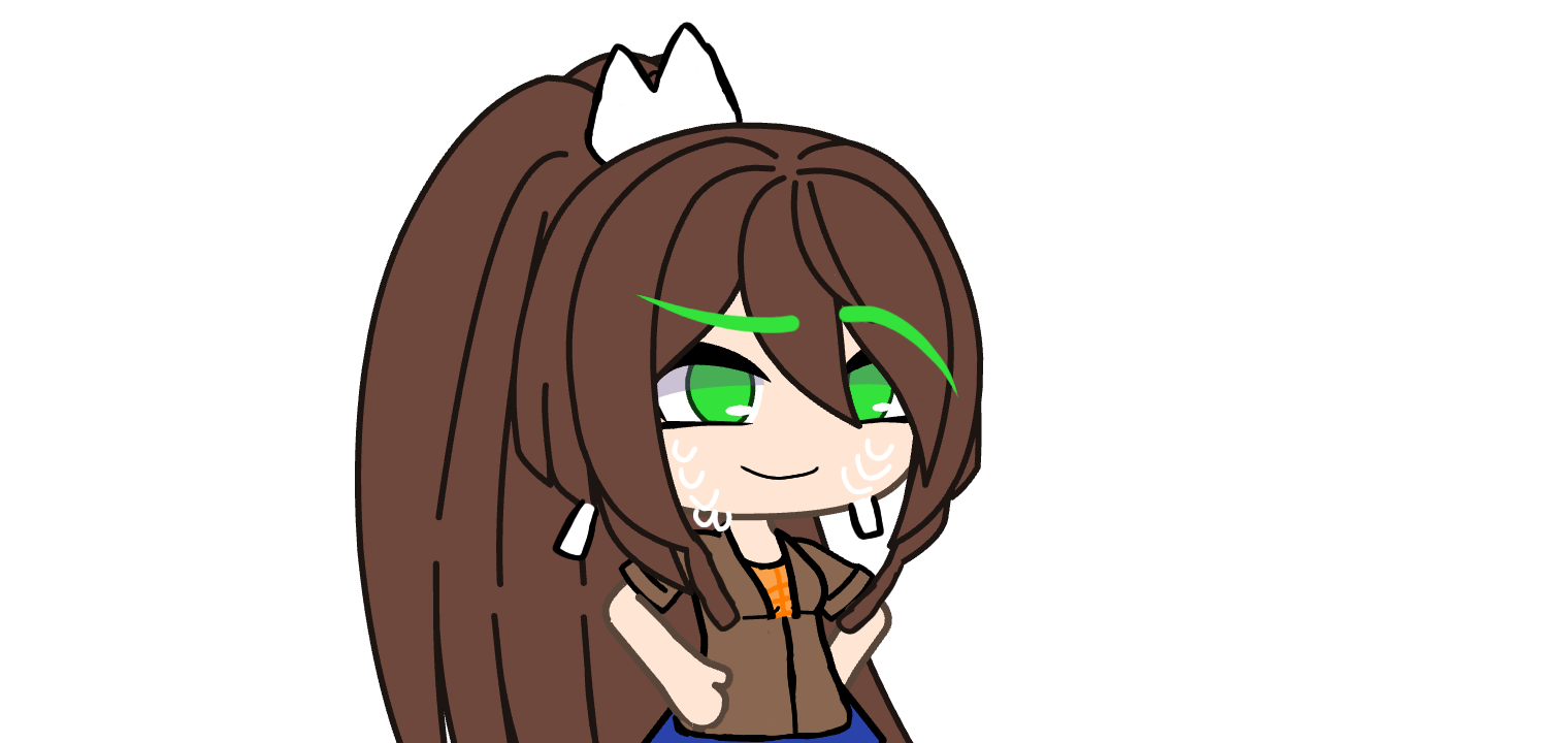 Monika in gacha life (og pic and edited pic)