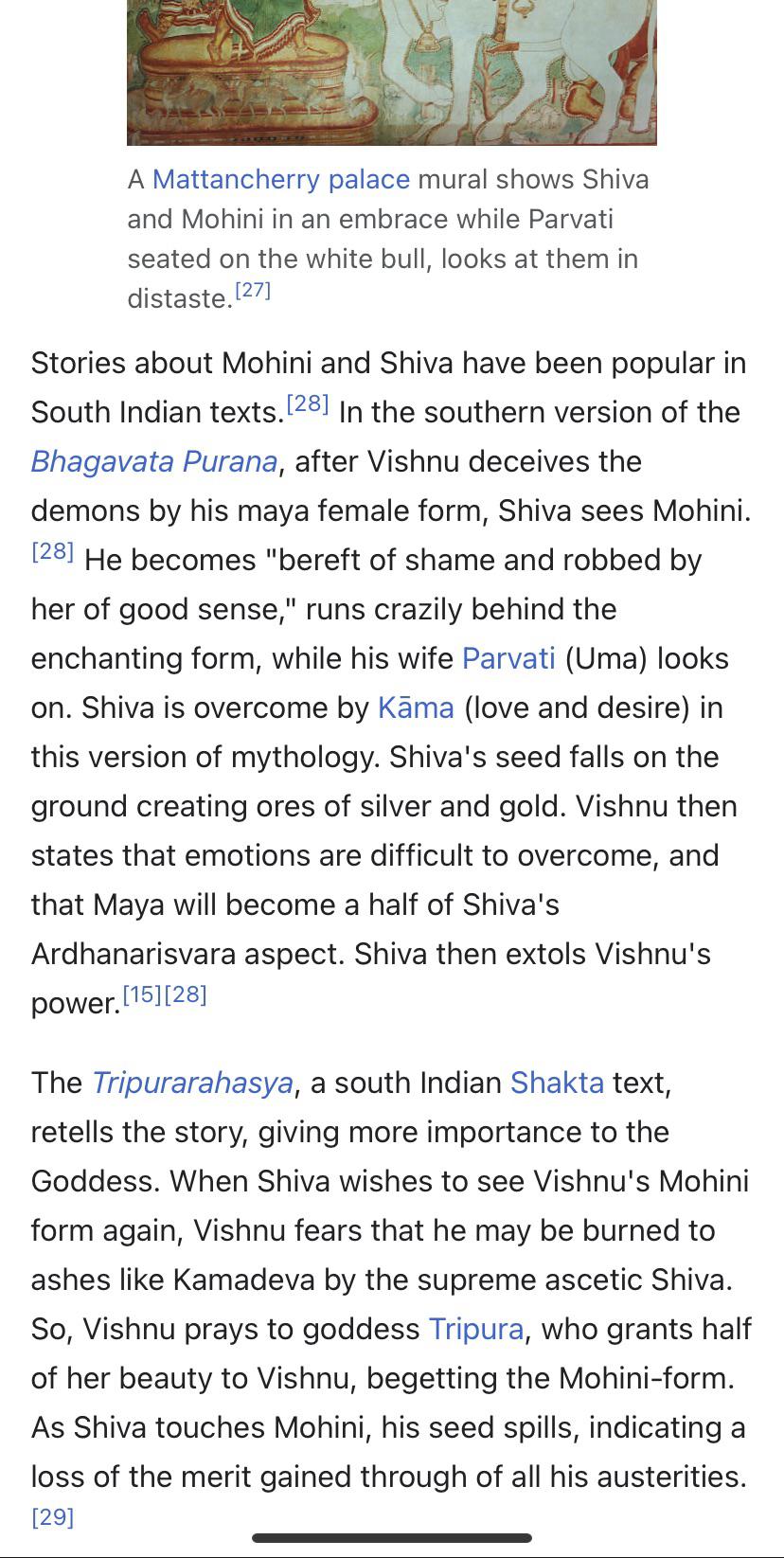 What do you think about the divine but controversial coupling between Shiva &amp; Mohini (Vishnu in an enchanting Female Form) often to the dismay of Parvati &amp; the birth of Shasta (identified as Ayyappa / Aiyanar &amp; also as Skanda / Hanuman/ Harihara) according to different interpretations in Hinduism?