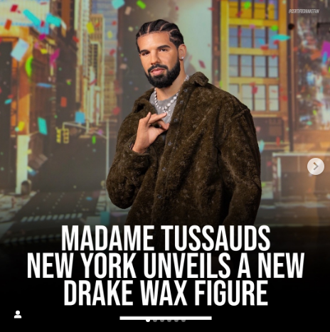 New Drake Wax Figure Is Unveiled at Madame Tussauds New York. Not bad👀 ...