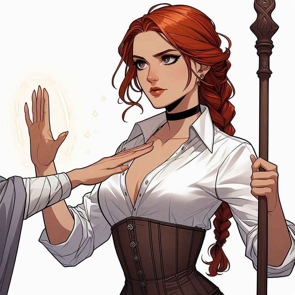 Fantasy female characters including redheads, elves, and blue-skinned women for a body swap and possession RP.