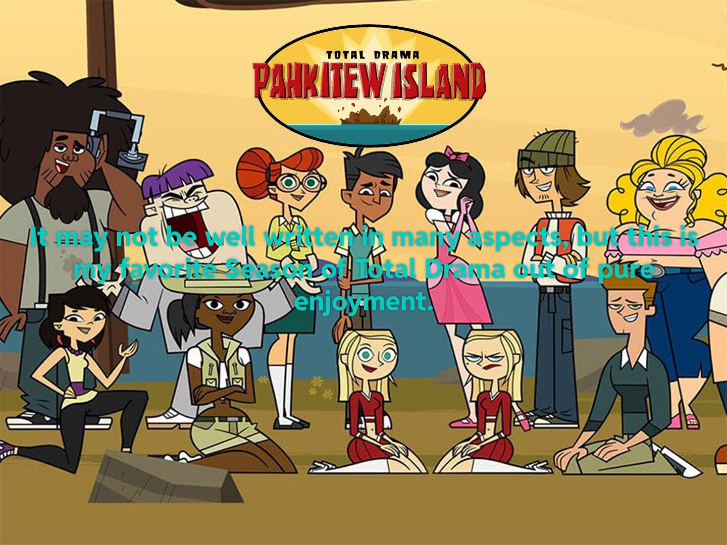 Total Drama hot takes meme with screenshots of animated characters and opinions on World Tour and All-Stars