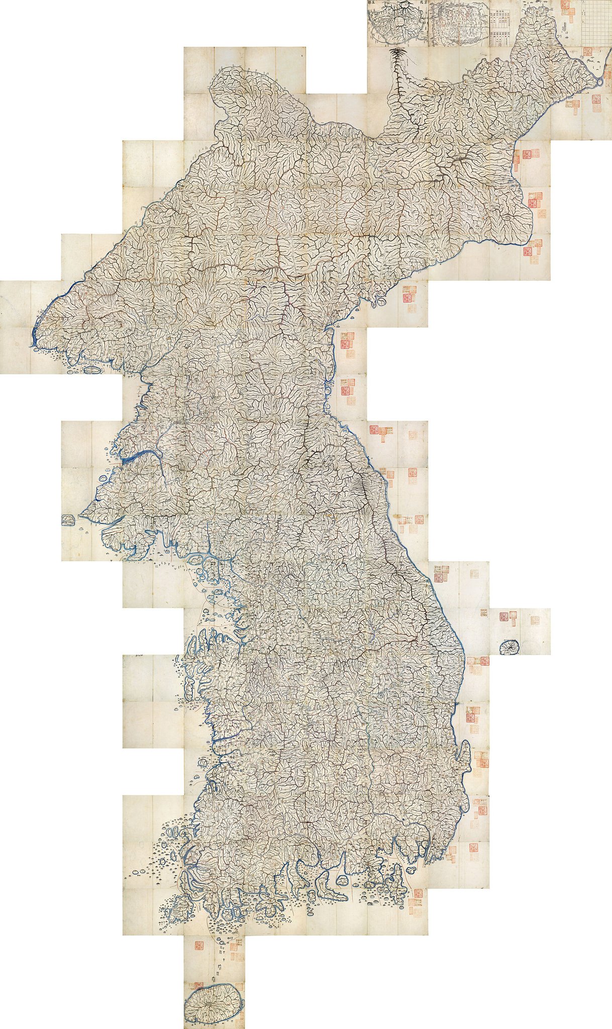 A Cartographer named Kim Jeong-ho walked the entirety of the Korean peninsula through every 