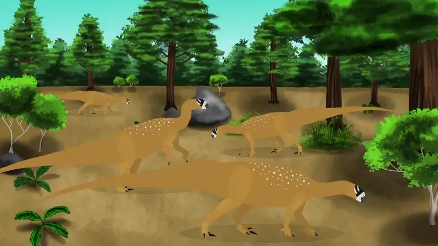 A classic predator-prey rivalry: Deinonychus and Tenotosaurus - animation by The Chickenossaurus