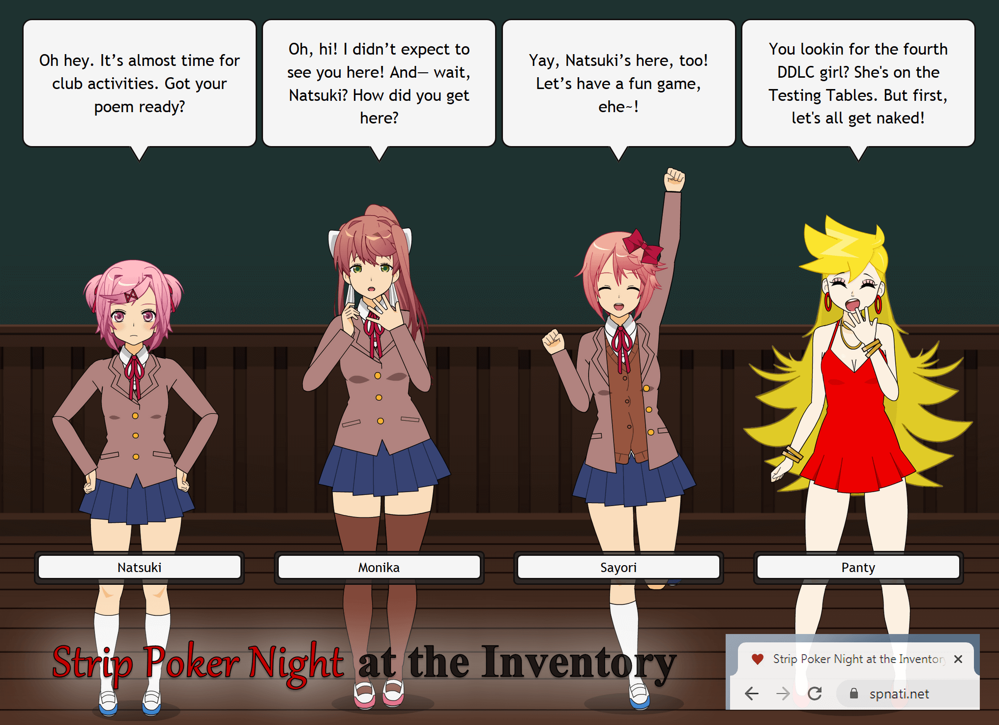 A fourth DDLC girl was added to Strip Poker Night at the Inventory, and you...