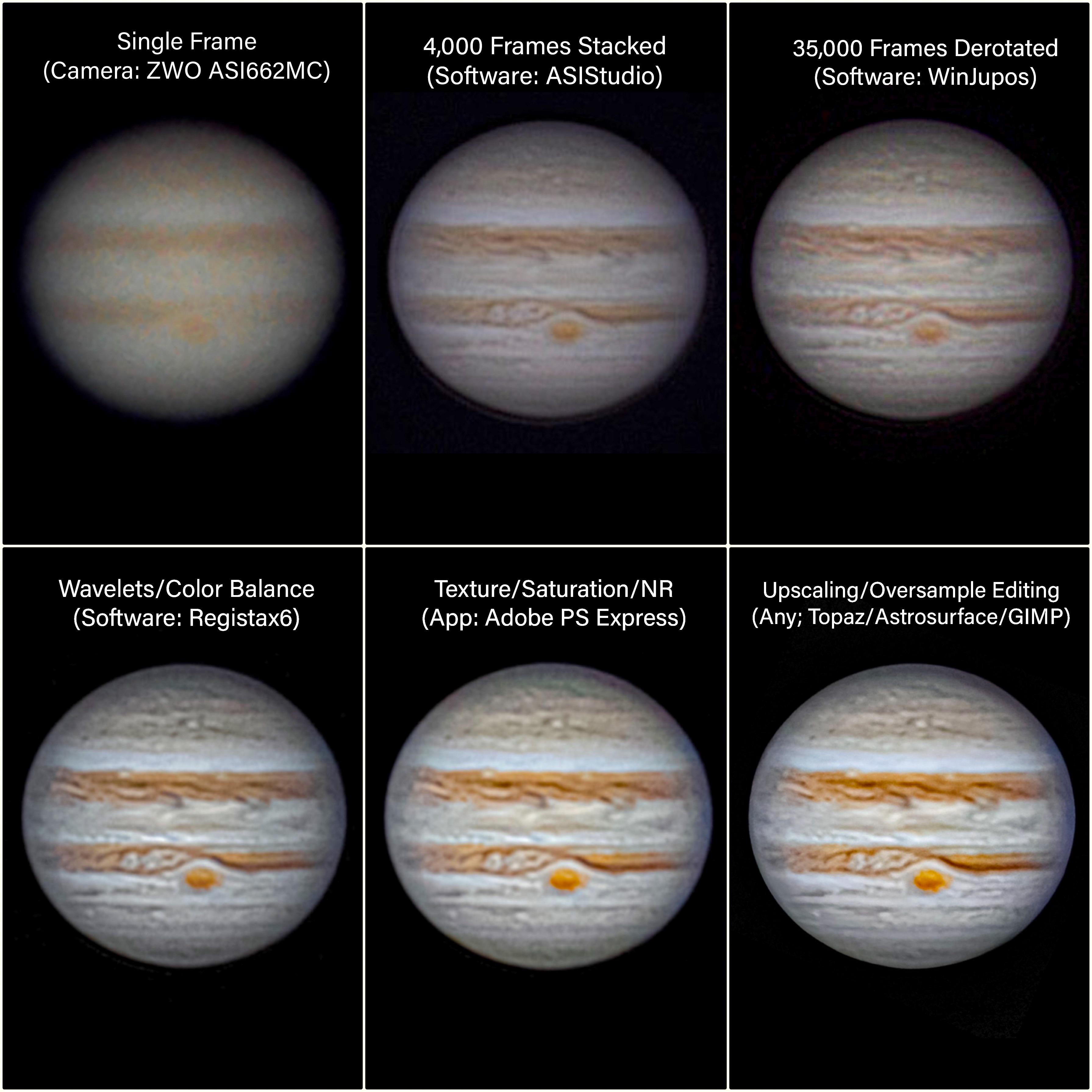 A Full Imaging Process For The Planet Jupiter Taken Through My 5 ...