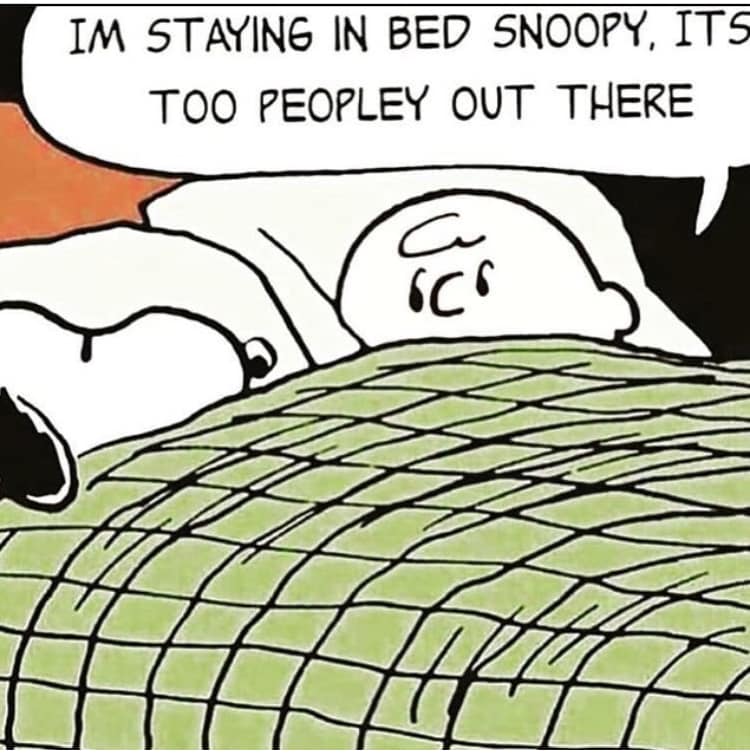 A good reason for being a hermit.