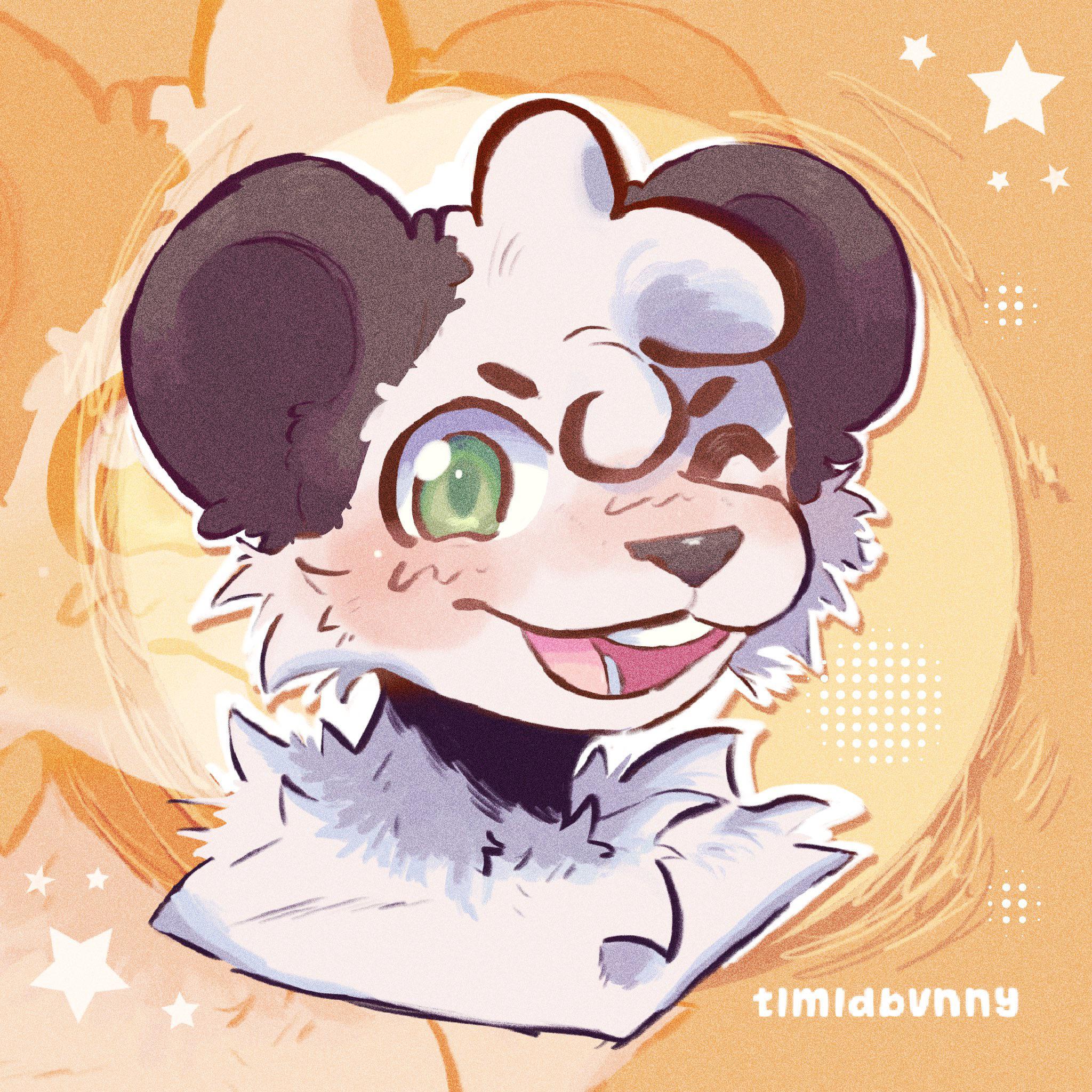 A little headshot i made for a supporter of my top surgery on kofi ^^ - art by me on @TIMIDBVNNY
