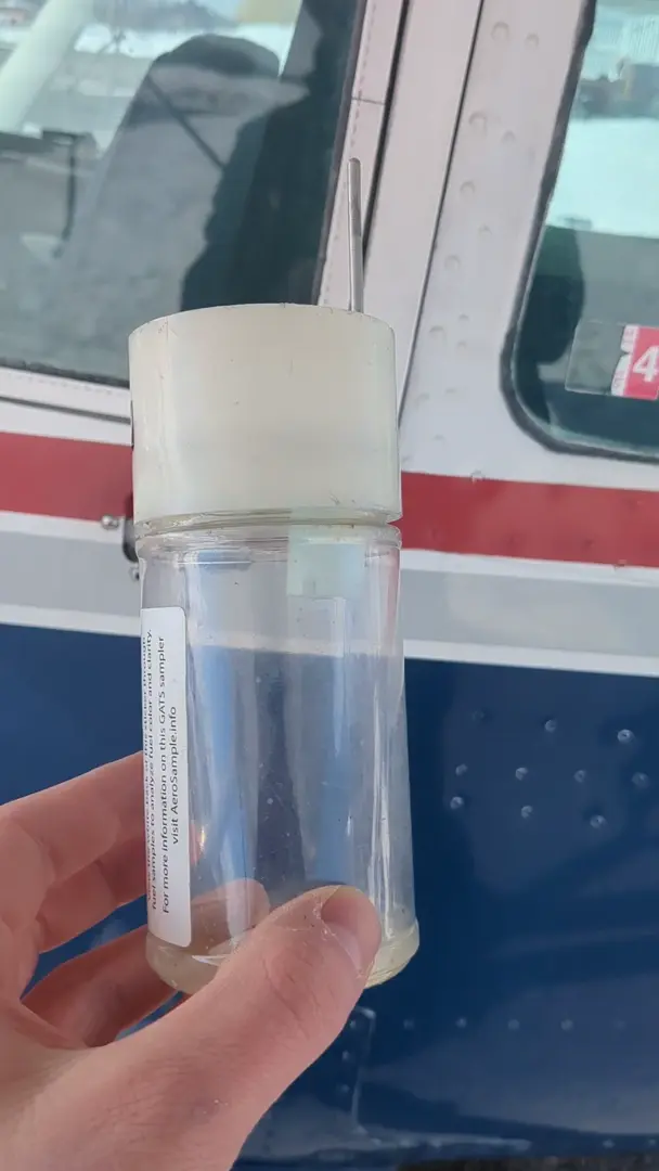 A tool to sample fuel from light aircraft.