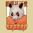 a twist on the panda merch design