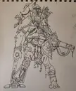 here's an idea I had for a Chaos mega gargant with chaos/imperial knight armor