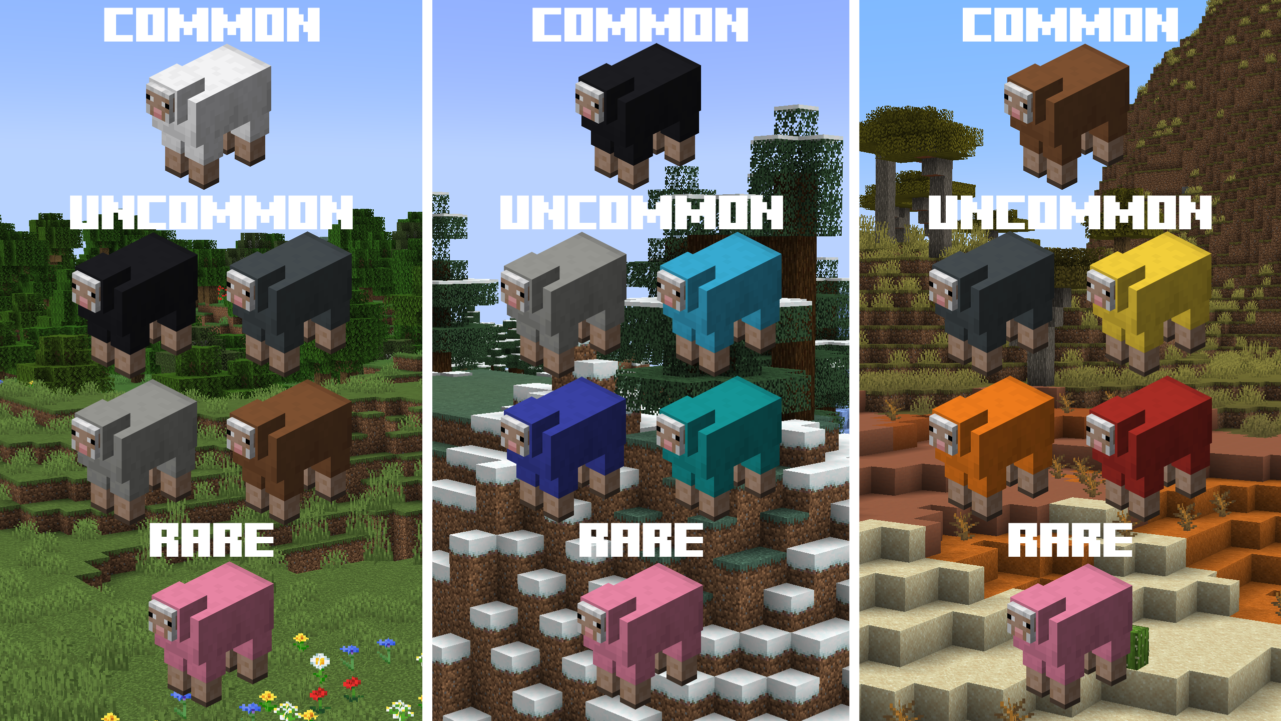 I made an overview of the new upcoming Sheep Spawning Colors per ...