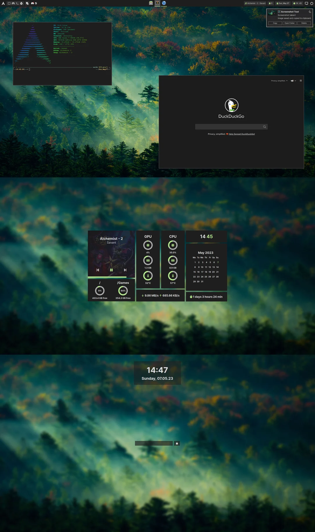 [Awesomewm] VSCode Dark Modern themed rice | Scrolller