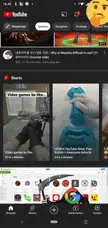 YouTube Shorts feed featuring Counter Side video game and gaming animations
