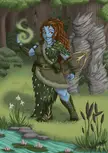 [OC] [ART] Hildiguard Von Thunderstone, Hill Dwarf Druid (and her earth elemental friend) – by Catilus